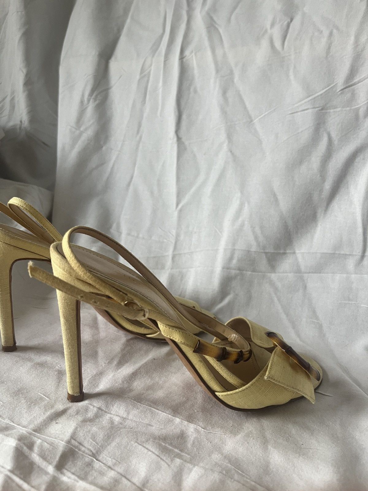 Vintage Chloe gosselin yellow bamboo heels Size US 5.5 / IT 35.5 - 9 Thumbnail