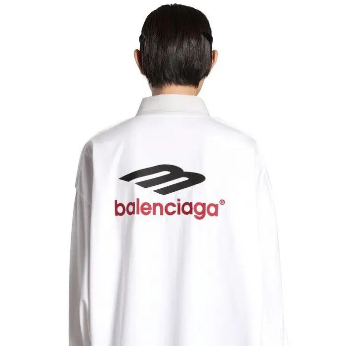 Balenciaga o1w1db11225 3B Sports Icon Hybrid Shirt Oversized in White Size M / US 6-8 / IT 42-44 - 7 Thumbnail