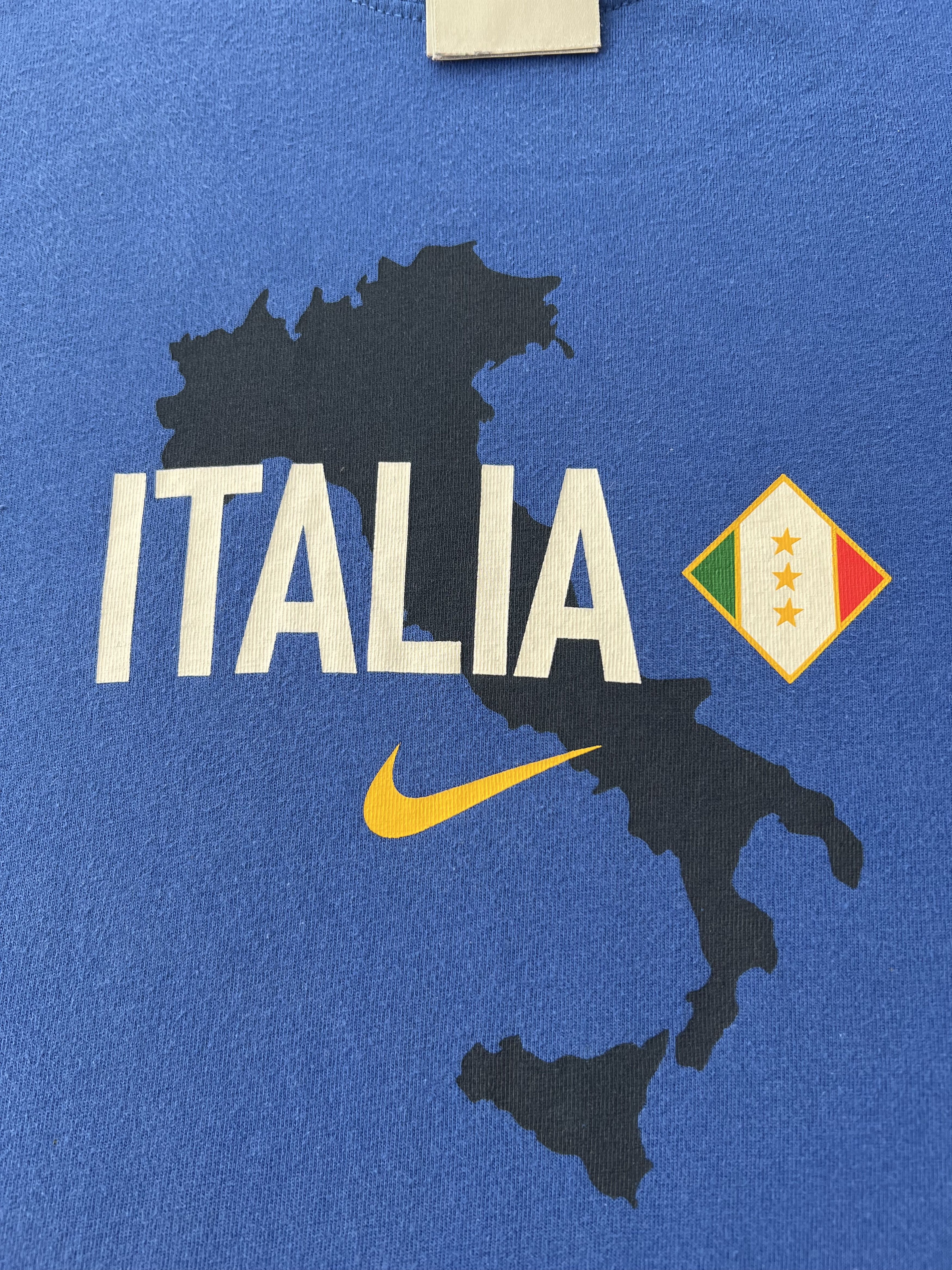 Nike Vintage 2000s Nike Italia Italy Totti #10 Blue T-shirt Size US M / EU 48-50 / 2 - 4 Thumbnail