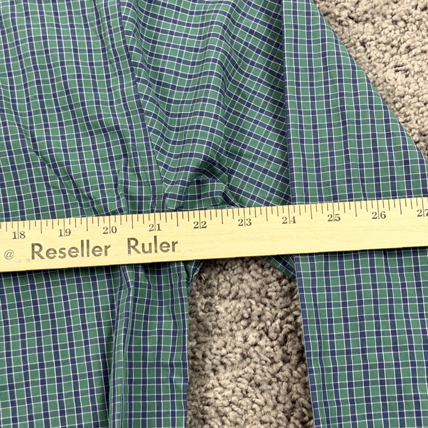 Vintage Onward Reserve Shirt Mens M Green Plaid Long Sleeve Button-Up 100% Cotton Non-Iron Size US M / EU 48-50 / 2 - 7 Thumbnail