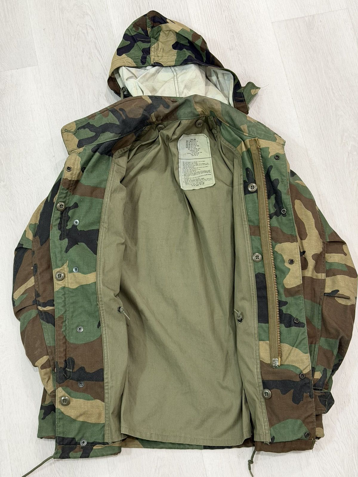 Vintage M-65 Coat Cold Weather Field Jacket Woodland Camo XS SHORT Size US XS / EU 42 / 0 - 7 Thumbnail