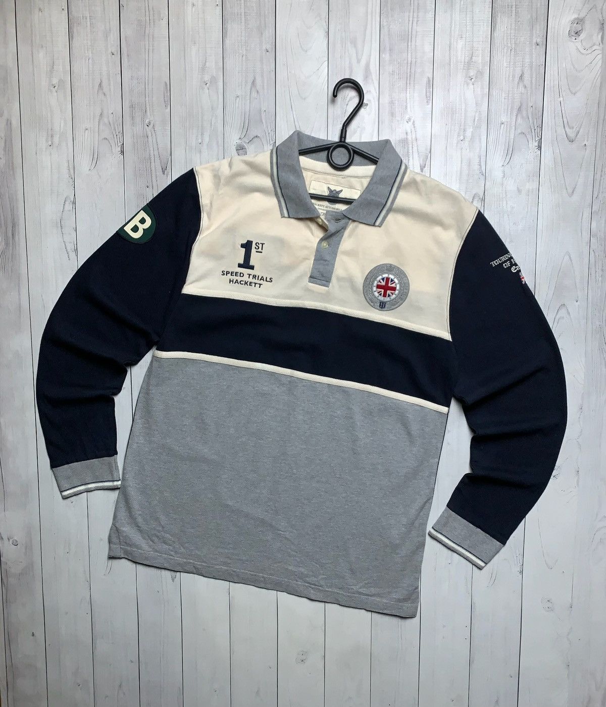 Hackett × Vintage Vintage Hackett Aston Martin racing rugby shirt jersey rare Size US XL / EU 56 / 4 - 1 Thumbnail