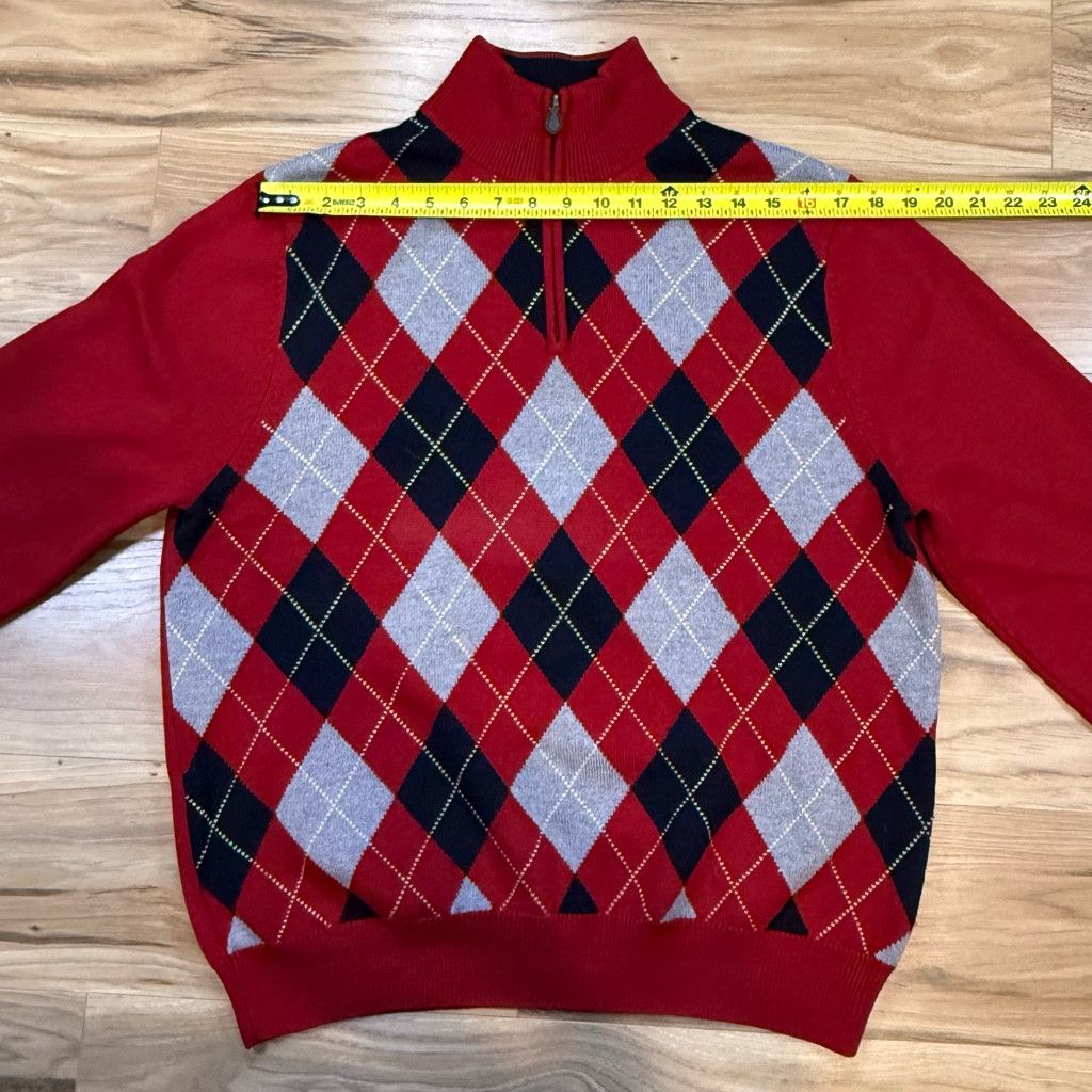 Brooks Brothers Brooks Brothers Men’s L Argyle 1/4 Zip Sweater Size US L / EU 52-54 / 3 - 4 Thumbnail