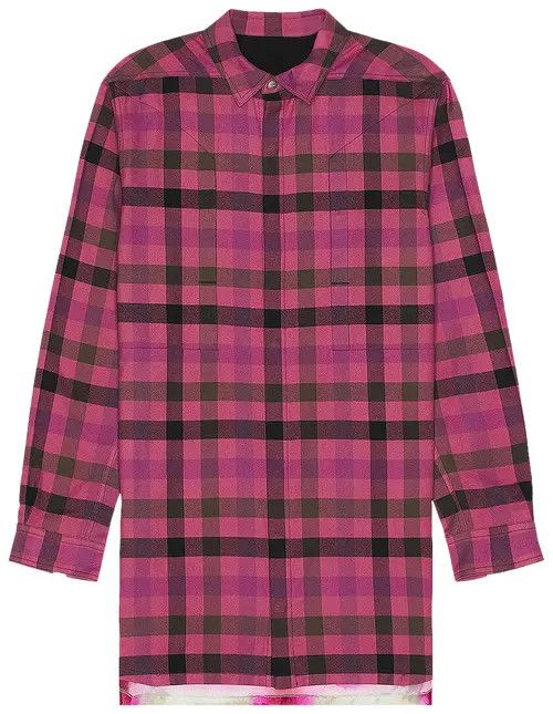 Rick Owens o1y0325 Checked Shirt in Multicolor Size US M / EU 48-50 / 2 - 1 Thumbnail