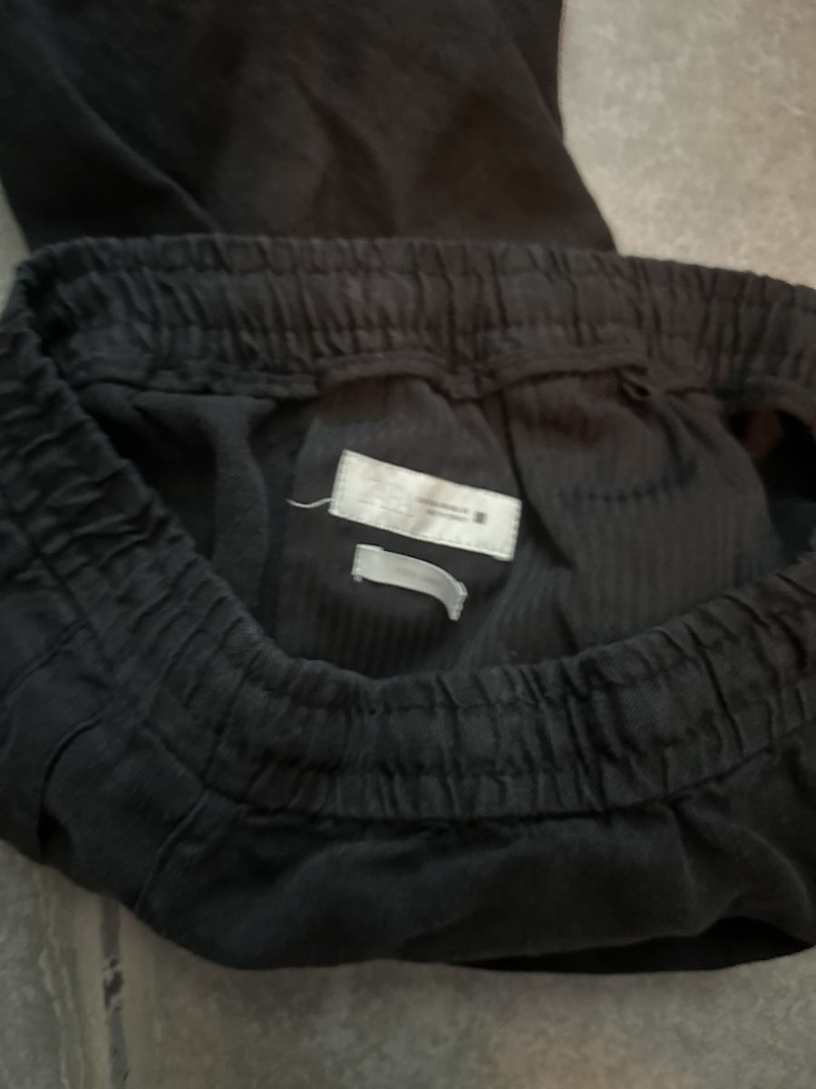 Zara Zara Black Linen pants Size US 34 / EU 50 - 3 Thumbnail