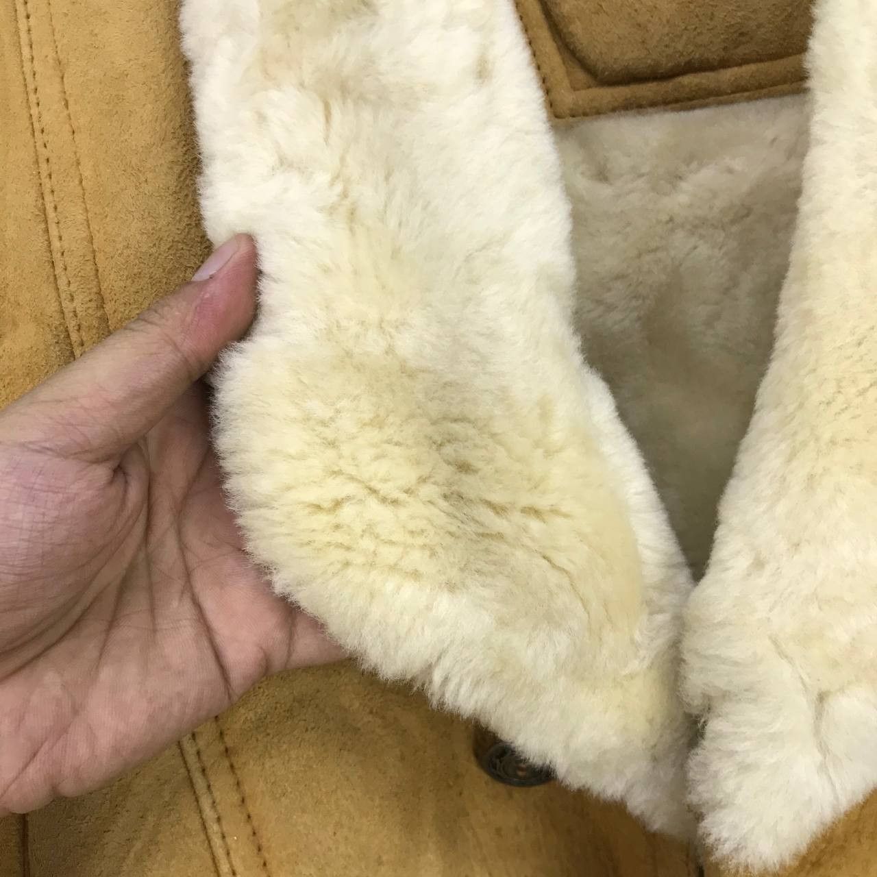 Genuine Leather Vintage Wind Armor Military Style Sheepskin Sherling Coat Size US M / EU 48-50 / 2 - 19 Thumbnail