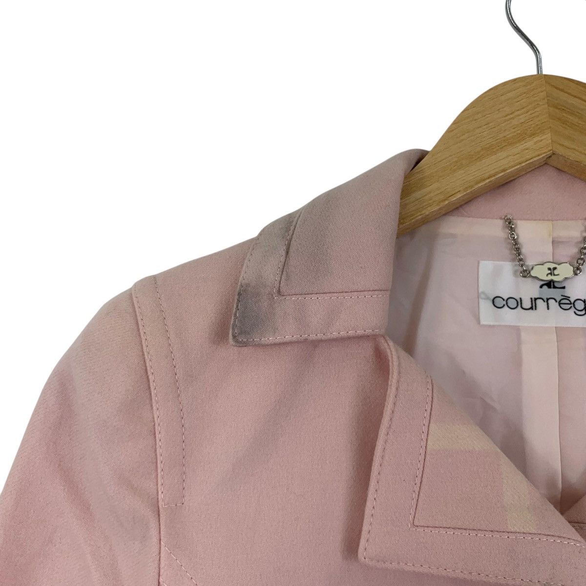 Courreges Vintage COURREGES France Designer Brand Pink Blazer Jacket Size XS / US 0-2 / IT 36-38 - 5 Thumbnail