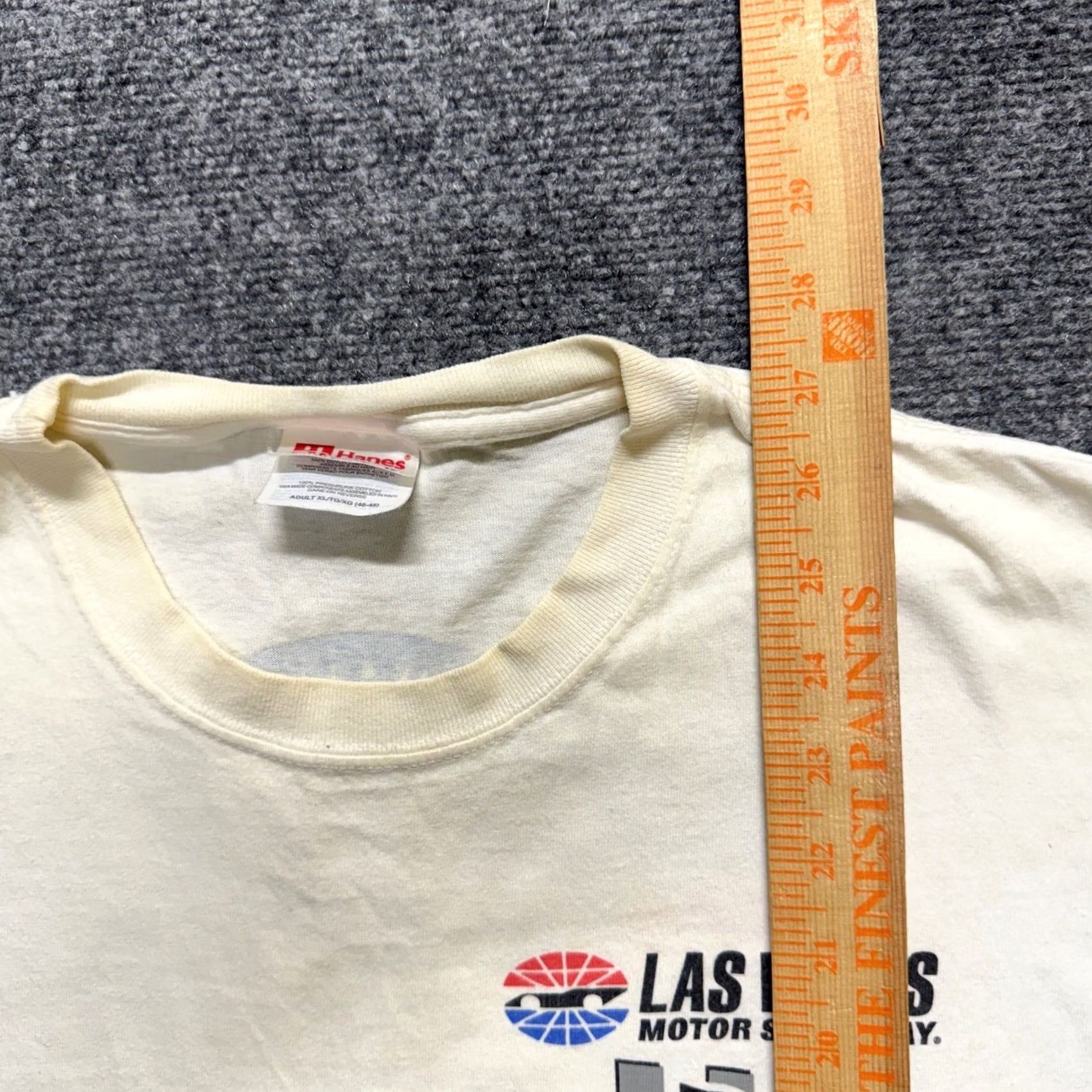 Hanes Hanes Las Vegas T-Shirt Men's XL White Cotton Motor Speedway Race To The Limit XS? Size US XL / EU 56 / 4 - 4 Thumbnail