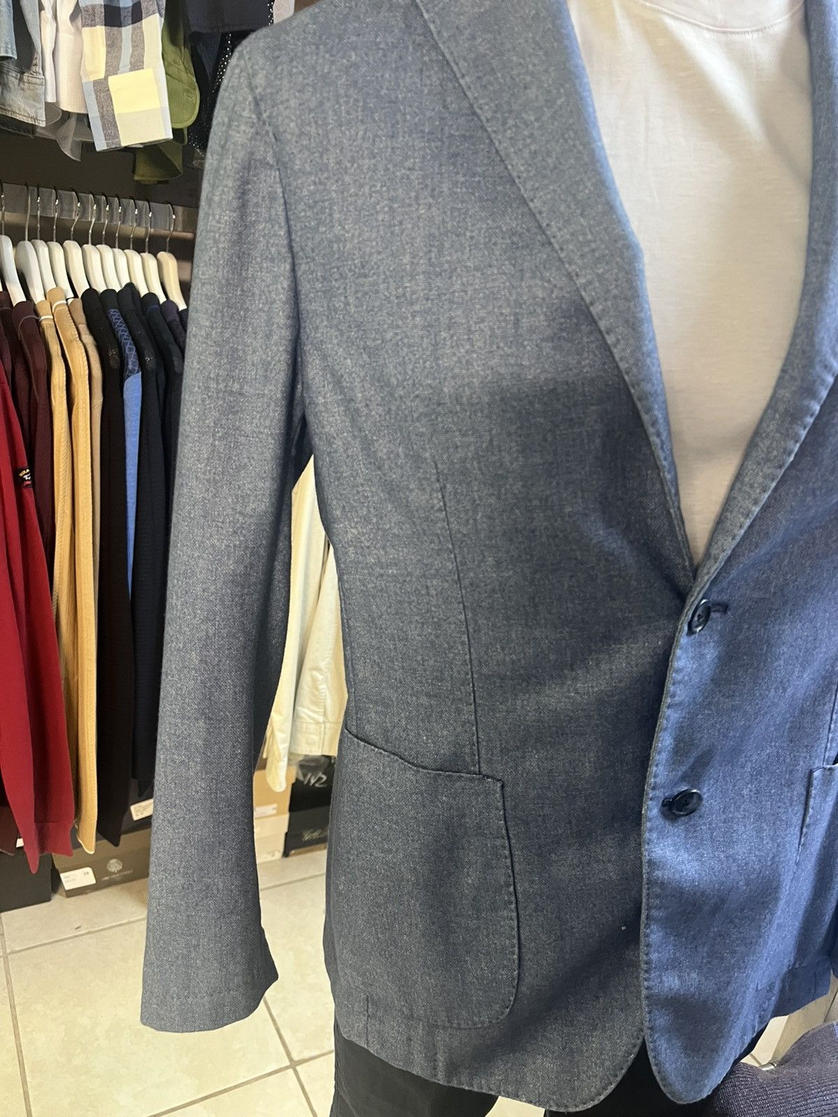 Other JERRY KEY MEN'S SUIT BLAZER JACKET Cashmere Made In Italy Size 38R - 3 Thumbnail