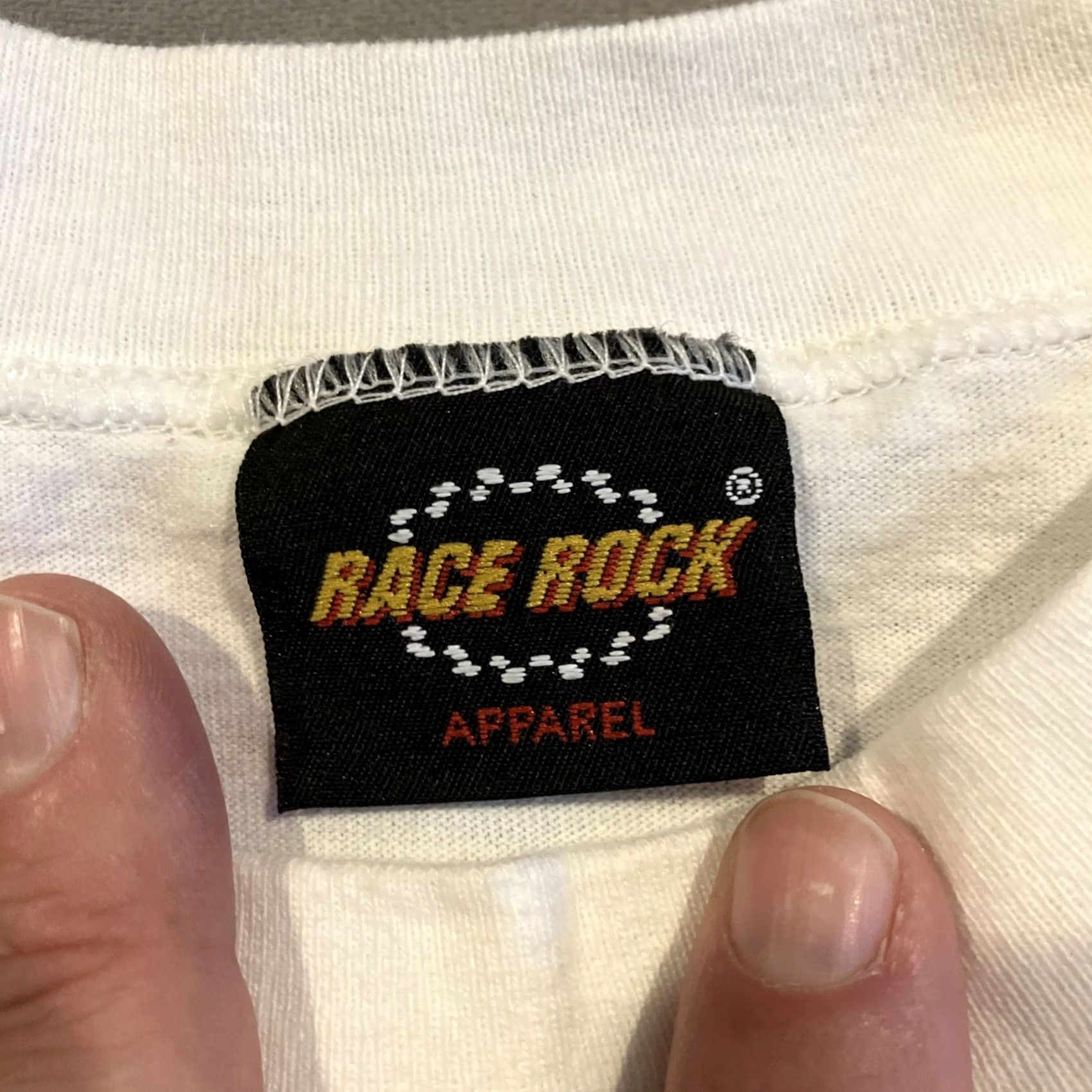 NASCAR VINTAGE Race Rock Apparel T-Shirt NASCAR White XL Men USA Graphic Print Crew Neck Short Sleeve World of Racing Size US XL / EU 56 / 4 - 3 Thumbnail
