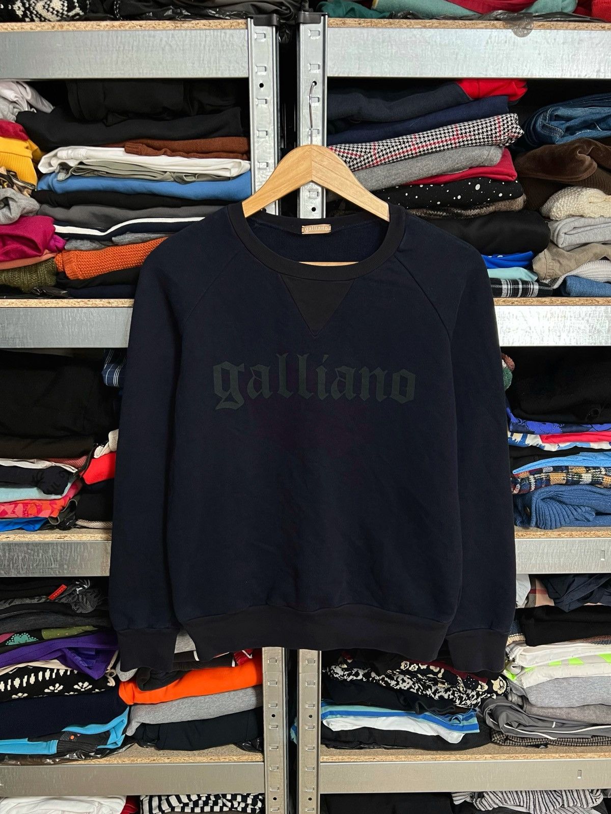 John Galliano John Galliano Big Logo Long Sleeve Sweatshirt Sz S Pullover Size S / US 4 / IT 40 - 1 Thumbnail