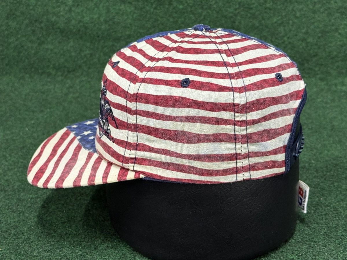 Budweiser × Vintage Vintage Budweiser American Flag All Over Print Snapback Hat Size ONE SIZE - 3 Thumbnail