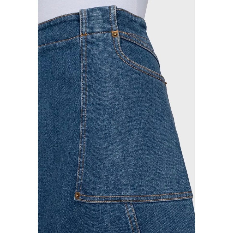 Louis Vuitton Louis Vuitton Blue Denim Skirt - Sz. XL (FR42) Size 30" / US 8 / IT 44 - 4 Thumbnail