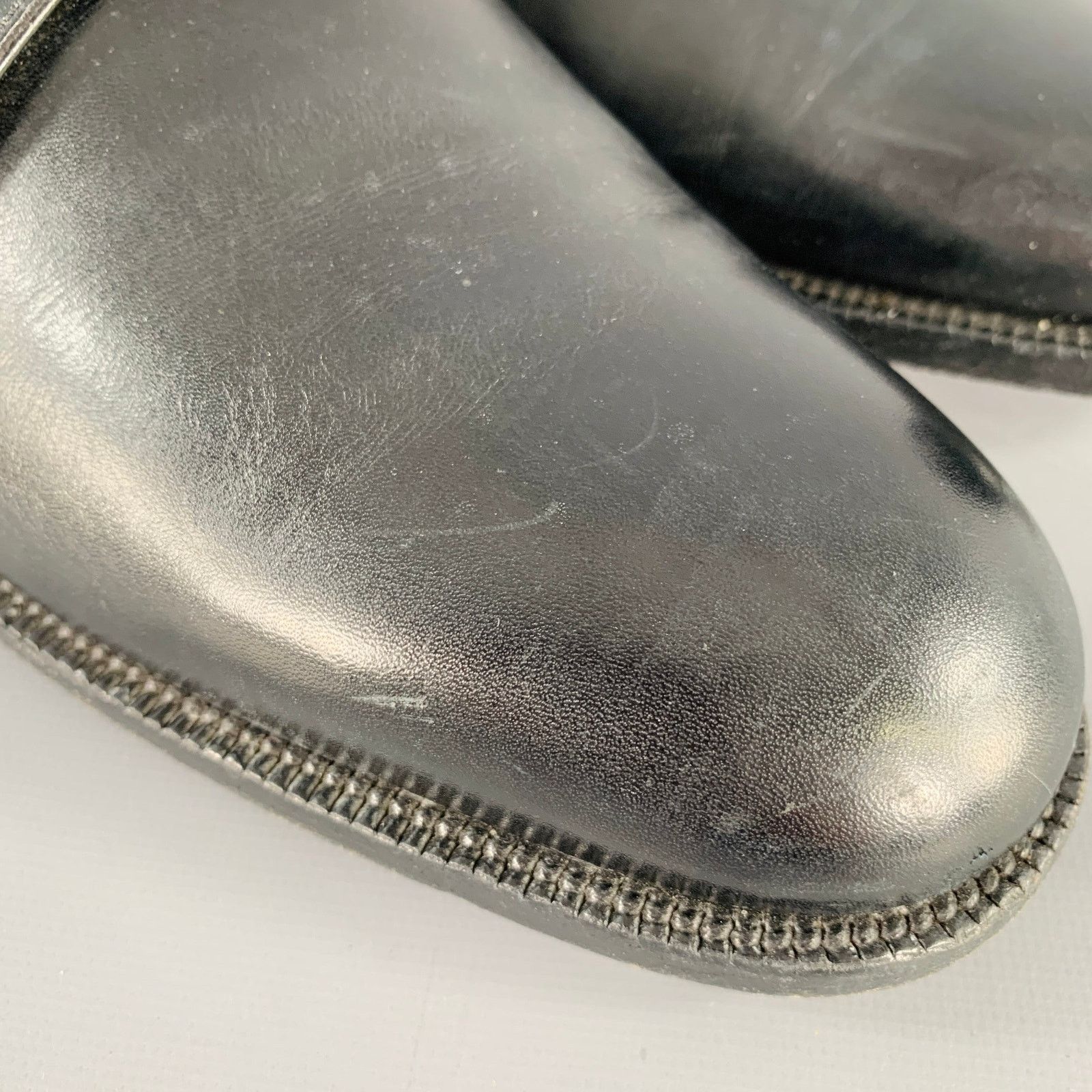 Salvatore Ferragamo SALVATORE FERRAGAMO Size 8 Black Leather Monk Strap Loafers Size US 8 / EU 41 - 10 Thumbnail