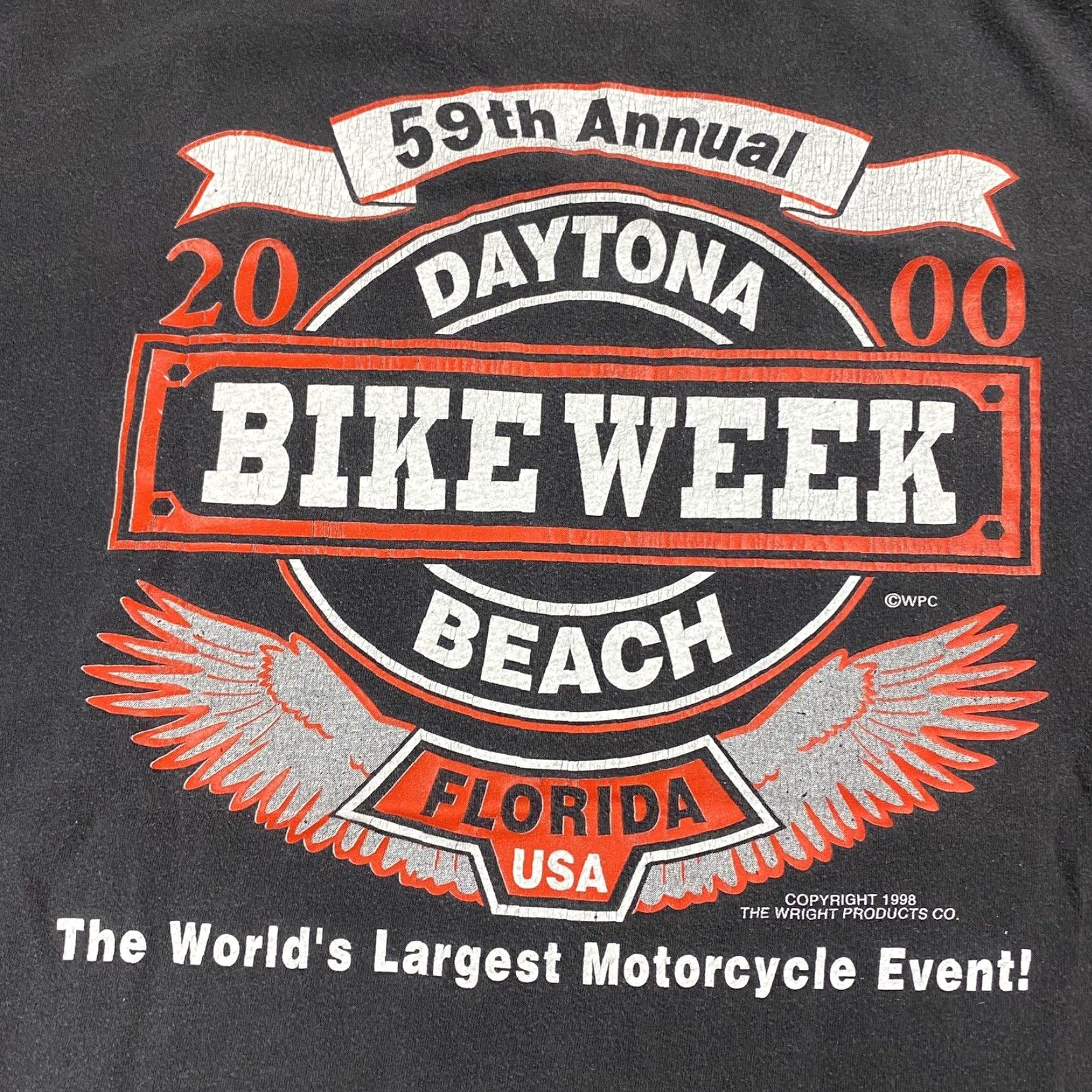 Vintage VINTAGE 2000 Daytona Beach Bike Week Ringer T-Shirt Mens XL Black Biker Logo Single Stitch Pocket Size US XL / EU 56 / 4 - 3 Thumbnail