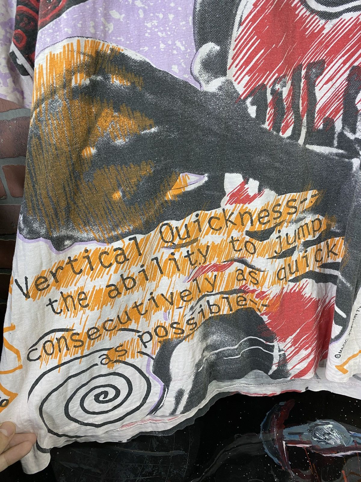 Vintage Vintage 90’s Magic Johnson T Vtg Michael Jordan Shirt XLarge Size US XL / EU 56 / 4 - 4 Thumbnail