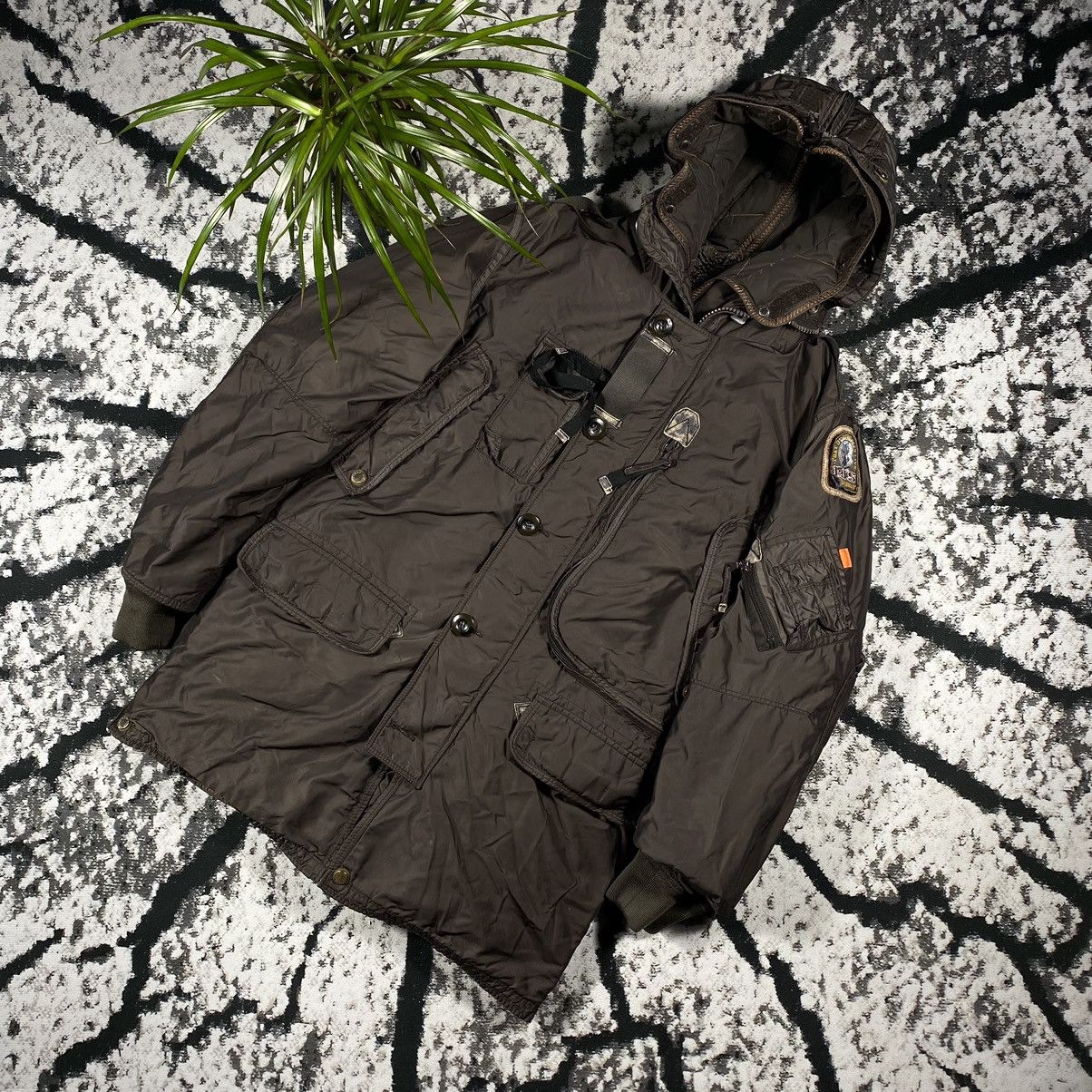 image of Parajumpers Masterpiece Series Down Puffer Jacket Parka in Brown, Men's (Size Medium)