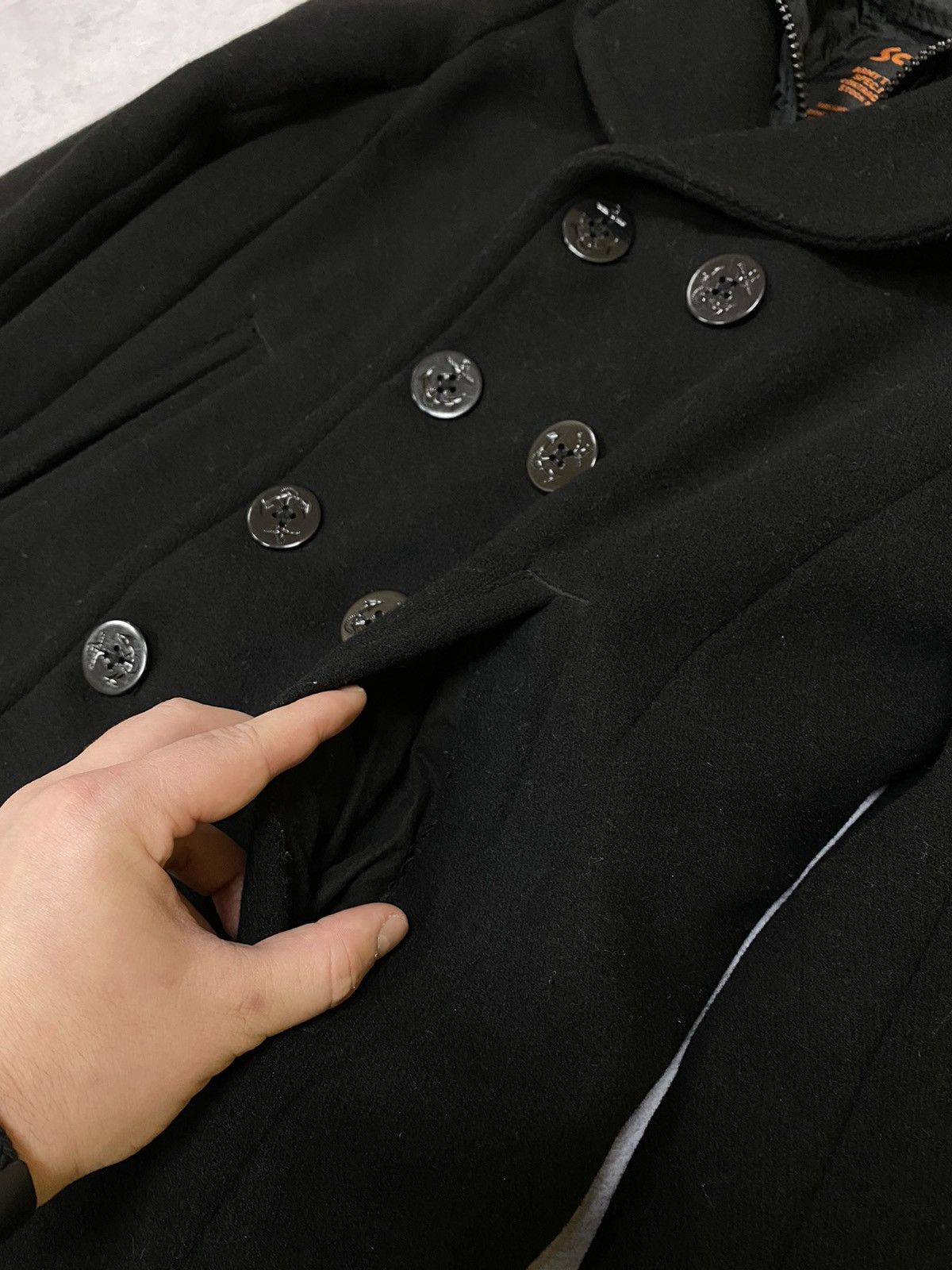 Schott Vintage Schott NYC Mens Black Wool Army Jacket Size S Size US S / EU 44-46 / 1 - 5 Thumbnail