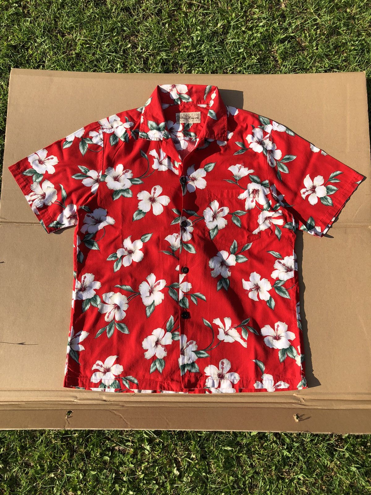 Vintage Vintage Blue Hawaii Hawaiian Island Aloha Hibiscus Flowers Size US L / EU 52-54 / 3 - 2 Thumbnail