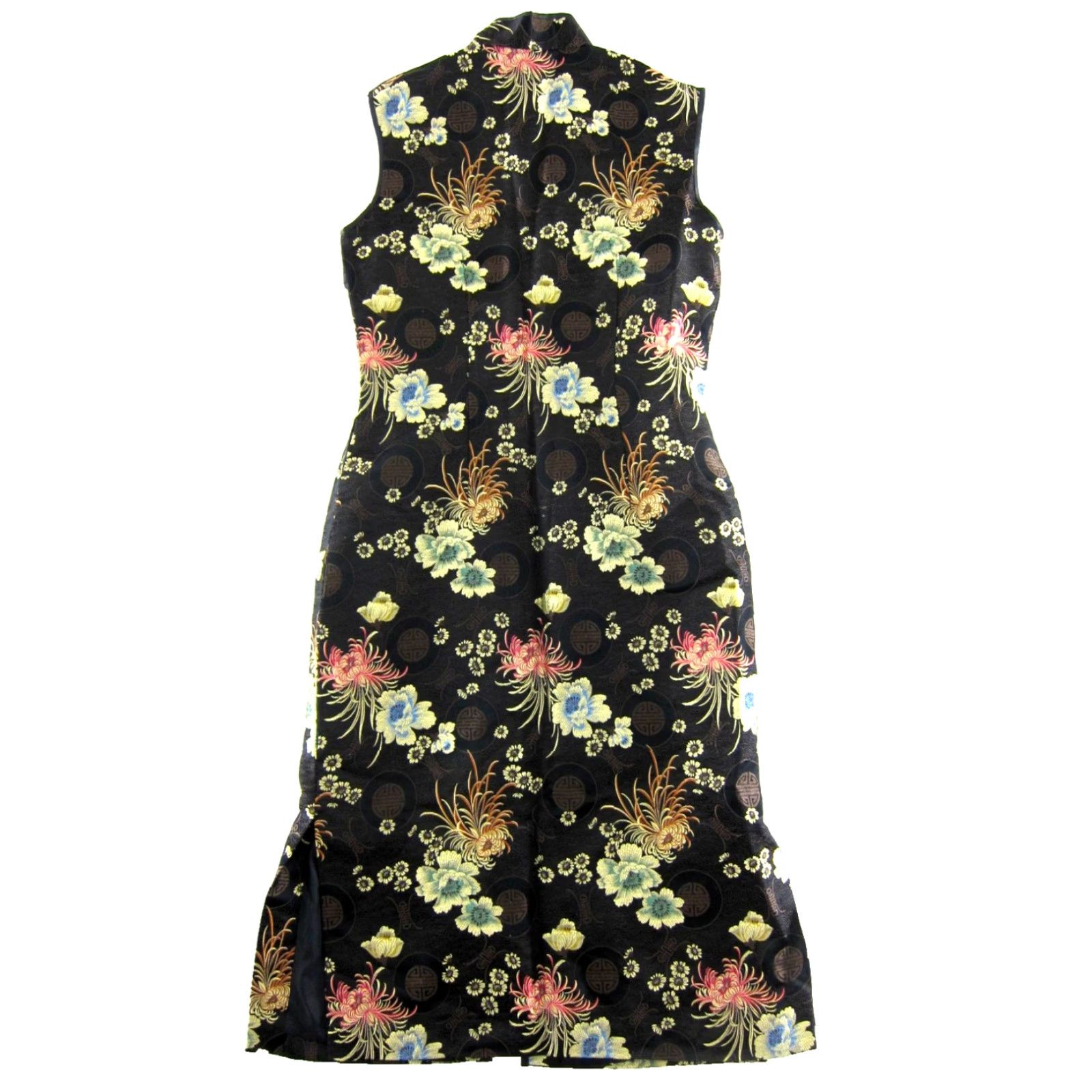 H&M H&M Qipoa Chinese Asian Black Pink Gold Sleeveless Mock Neck Long Dress Size 8 Size M / US 6-8 / IT 42-44 - 2 Thumbnail