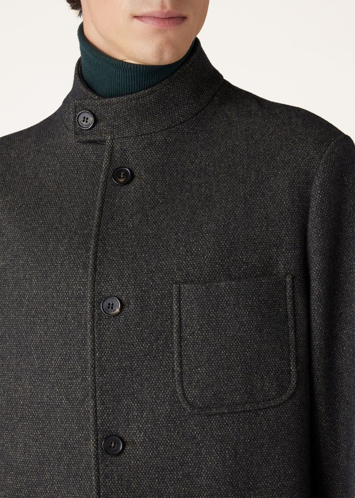 Loro Piana o1srvl11e0225 FAO0642 Toin Cotton Wool Jacket in Dark Grey Size US M / EU 48-50 / 2 - 3 Thumbnail