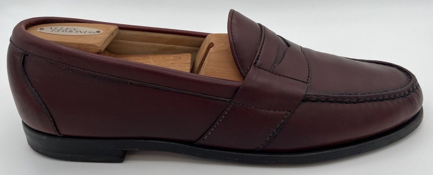 Allen Edmonds Allen Edmonds Men's 12D CAMERON Burgundy Leather Loafers Size US 12 / EU 45 - 4 Thumbnail