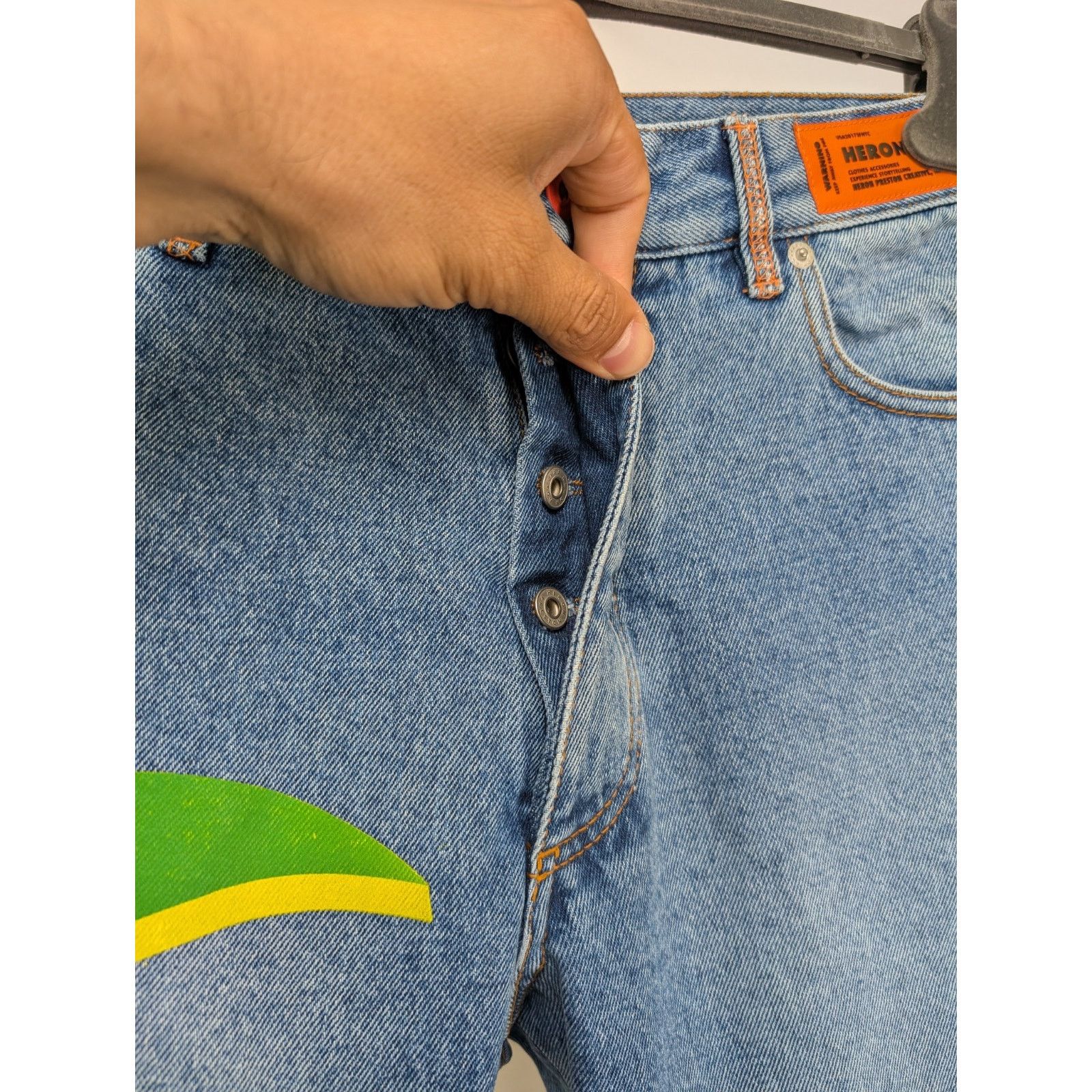 Heron Preston o1rshd1 Global Coll Regular 5 Pocket Vintage Jeans in Blue Size US 30 / EU 46 - 8 Thumbnail