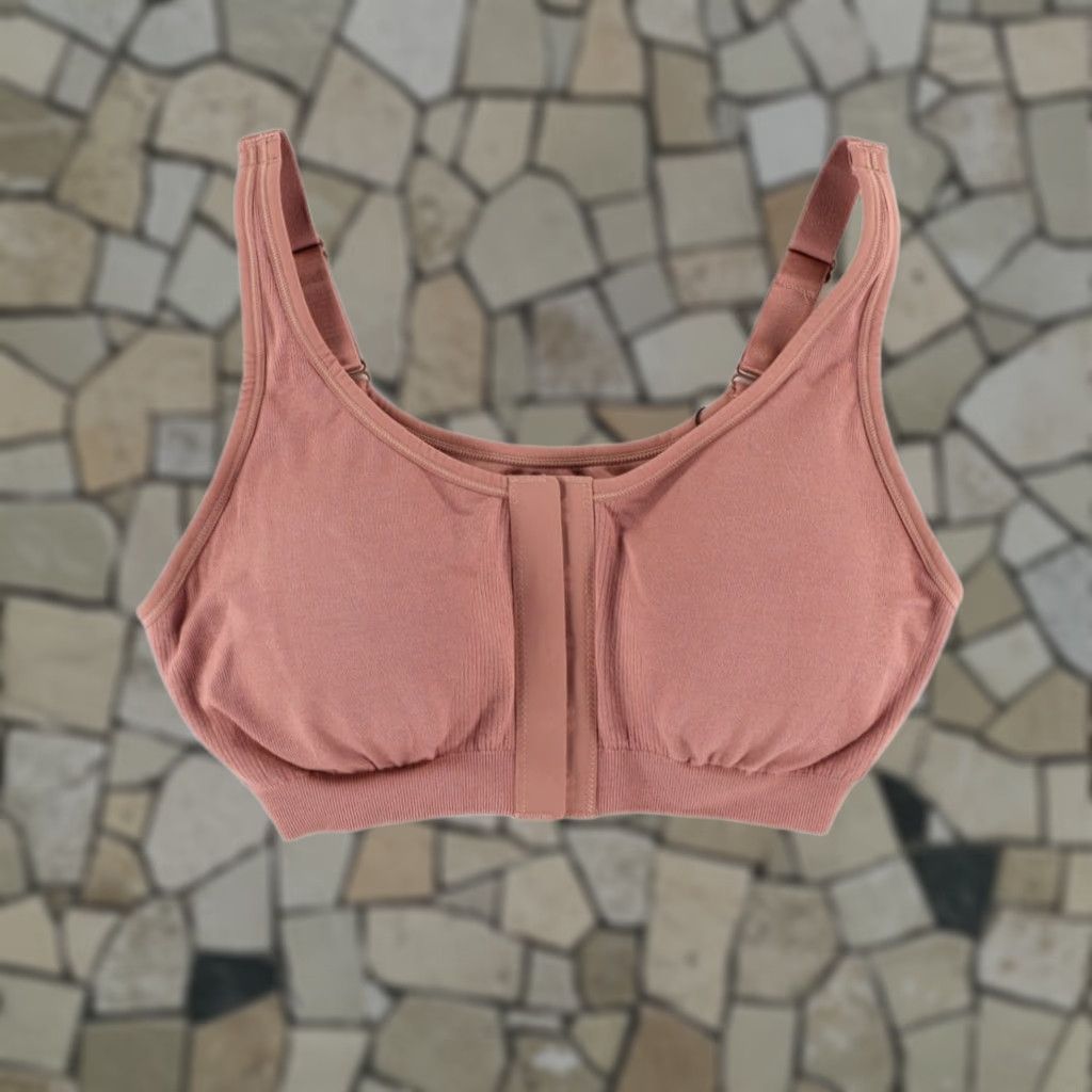 Vintage Knix Ultra Soft Front Close Bra Pink Women's L Bra Shirt? Size ONE SIZE - 1 Thumbnail