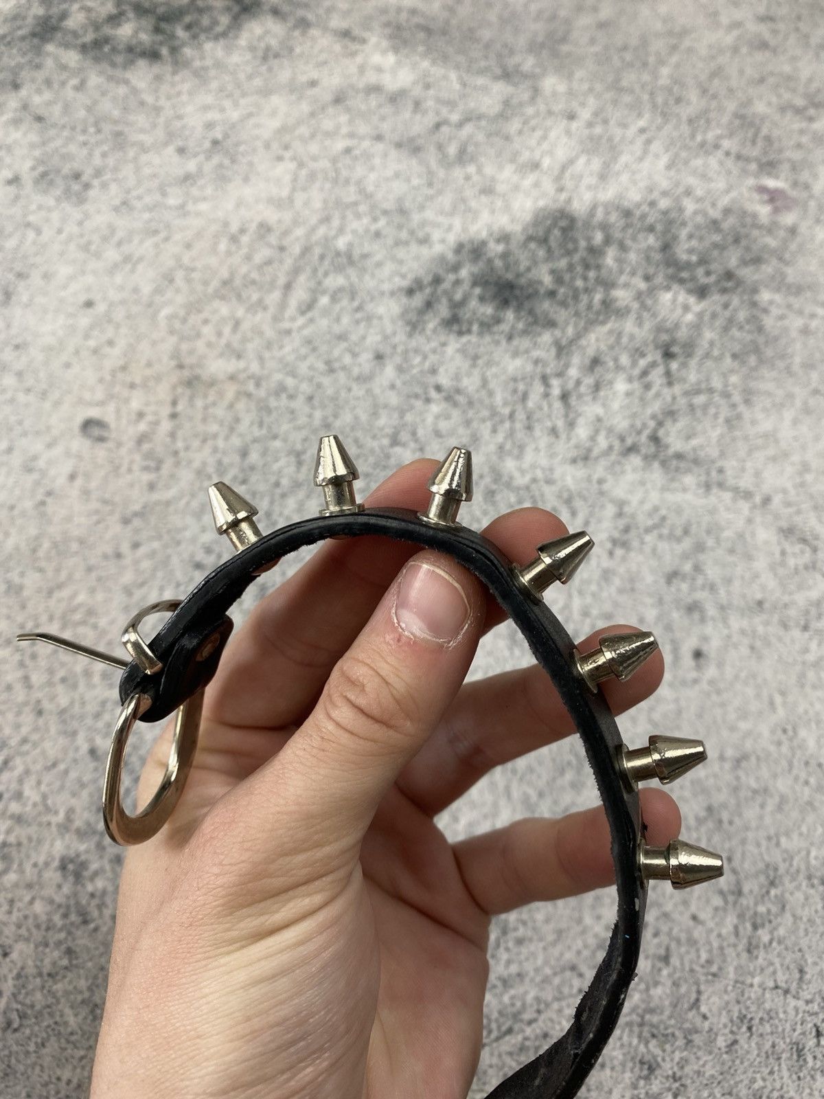 Vintage Punk Goth Spike Bracelet Leather Studded Cuff Alternative Size ONE SIZE - 10 Thumbnail