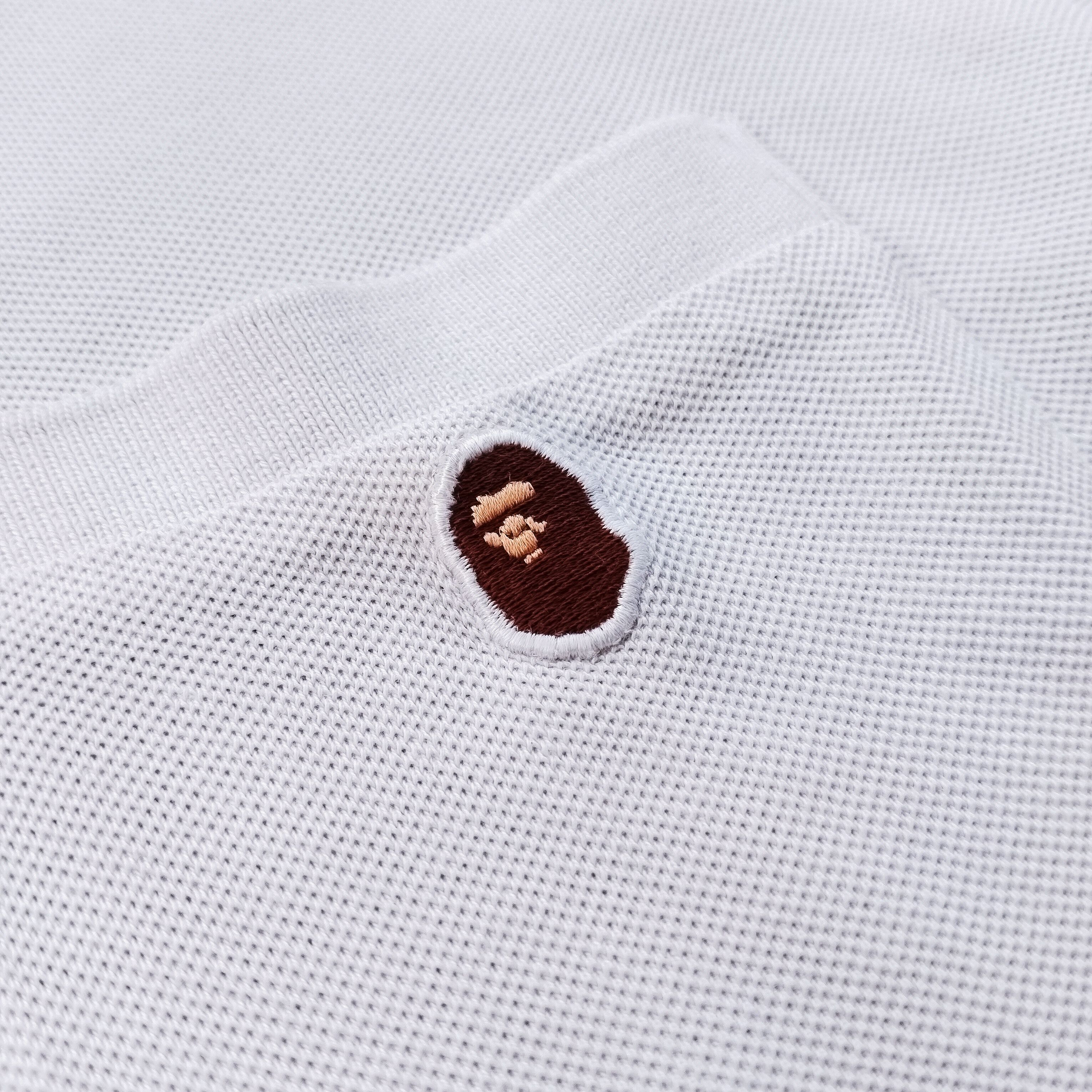Bape Bape Point Ape White Polo Size US L / EU 52-54 / 3 - 2 Thumbnail