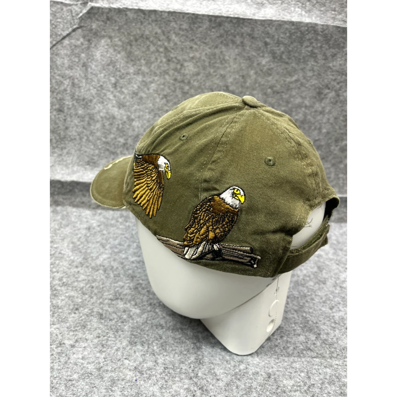 Vintage Eagles Alaska Hat Cap Strap Back Adult One Size Green Embroidered Polyester Twill Baseball Cap Men Outdoor Eagles Alaska Size ONE SIZE - 5 Thumbnail
