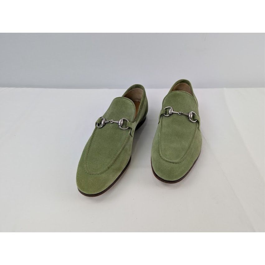 Gucci o1rshd1 Leather Jordaan Horsebit Loafer Boots in Green Size US 9 / EU 42 - 8 Thumbnail