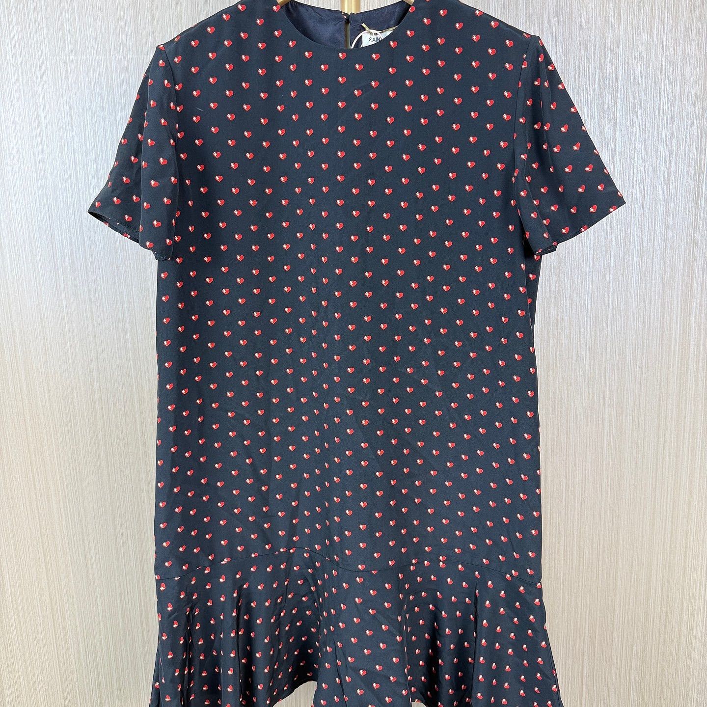 Saint Laurent Paris Saint Laurent Heart Print Mini Dress Size FR 40 Size M / US 6-8 / IT 42-44 - 1 Thumbnail