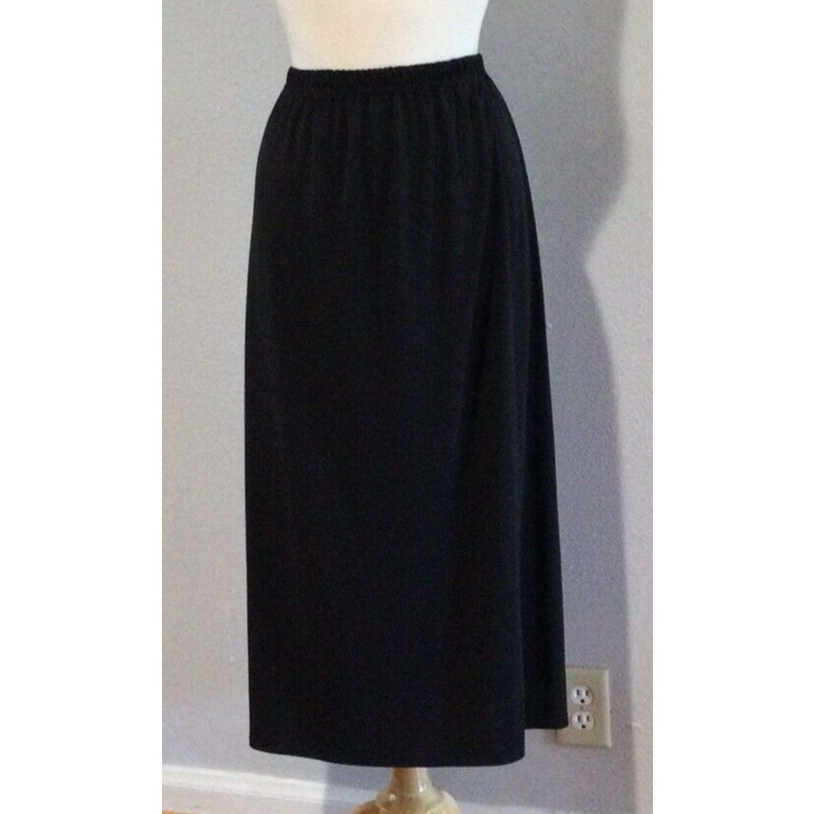 Other N Touch Elastic Waist Pleated A Line Black Skirt Sz 3X Size 38" / US 16 / IT 52 - 1 Thumbnail