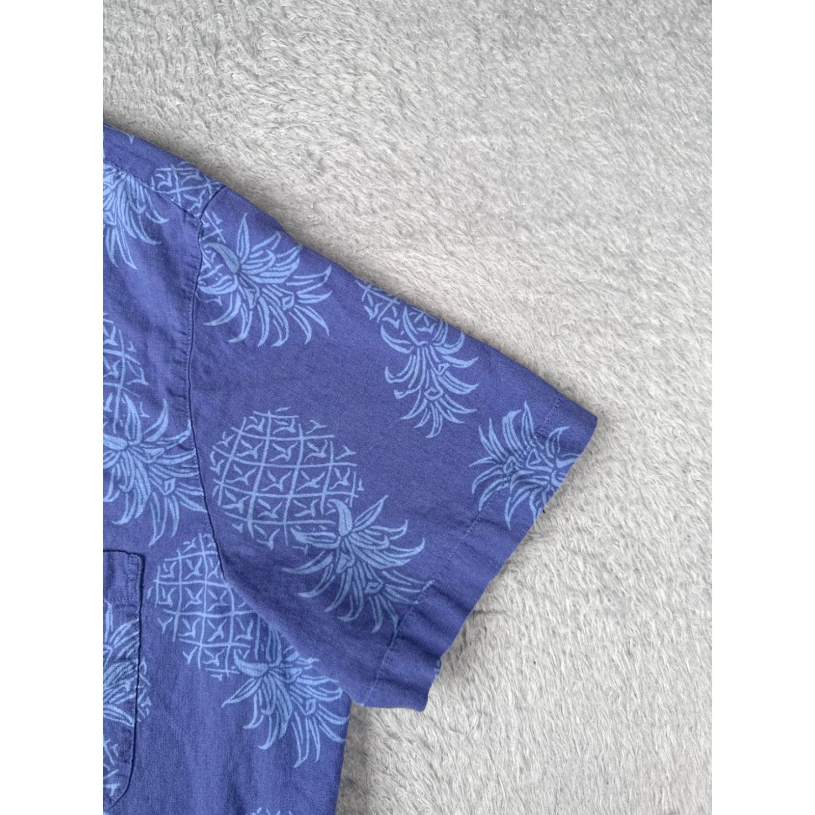 George George Shirt Mens XL Blue Hawaiian Linen Blend Button Up Size US XL / EU 56 / 4 - 2 Thumbnail