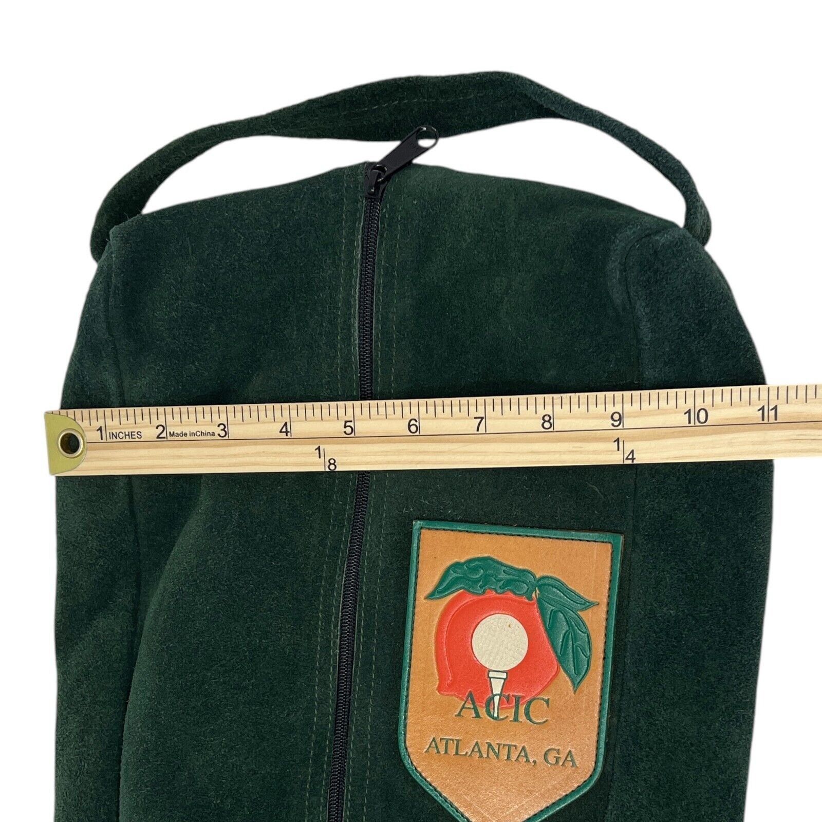 Vintage Vintage Green Suede ACIC Atlanta, GA Golf Sherpa Lined Bag Size ONE SIZE - 7 Thumbnail
