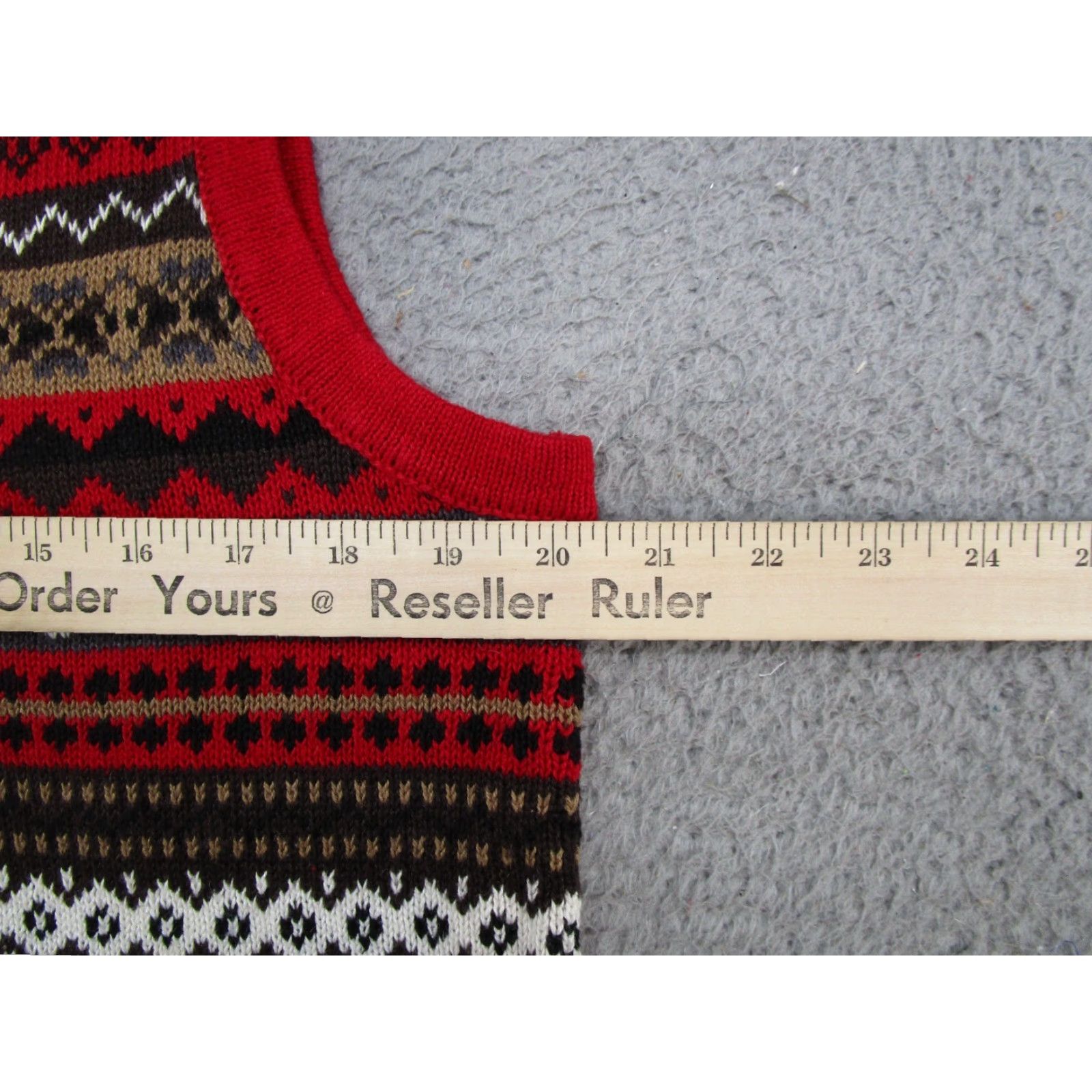 Vintage VINTAGE Requirements Button Up Striped Sleeveless Sweater Vest M Women Red 90s Size M / US 6-8 / IT 42-44 - 4 Thumbnail