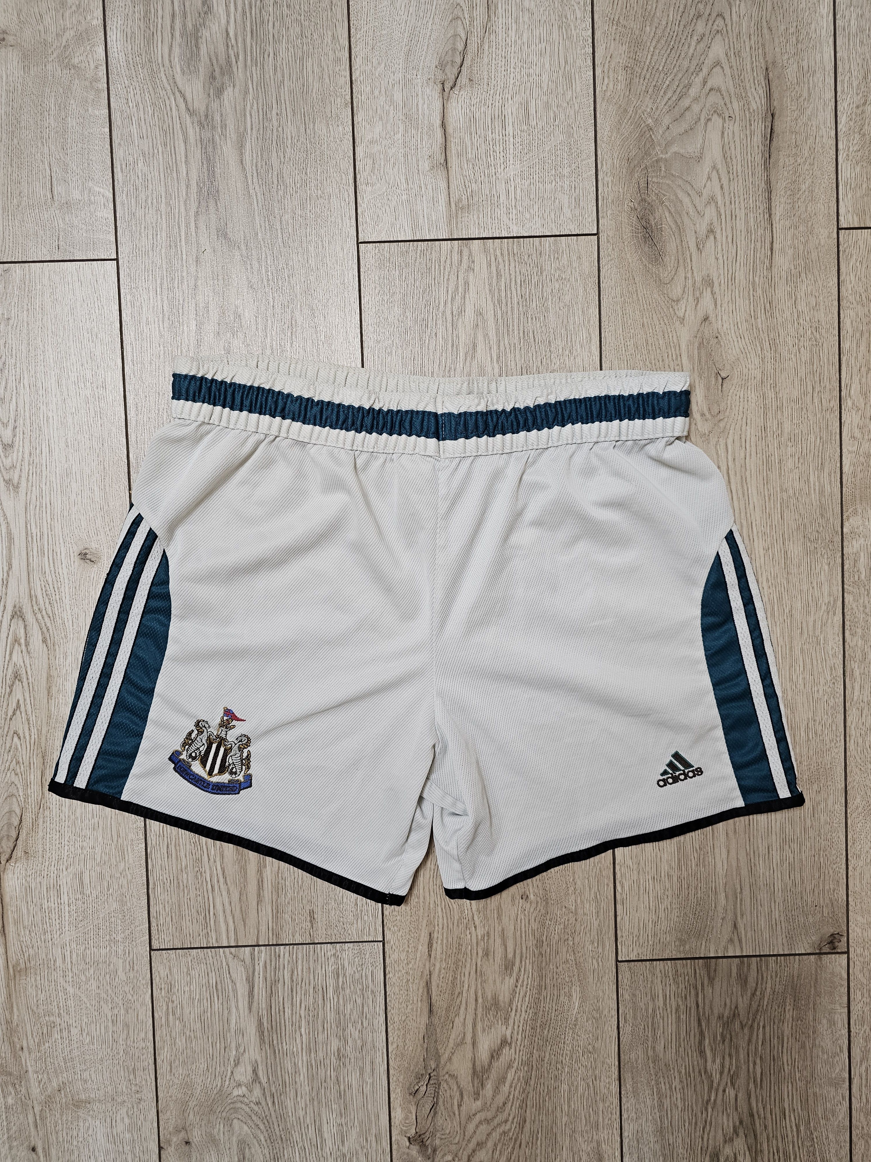 Adidas × Vintage NEWCASTLE UNITED 1999 2000 AWAY FOOTBALL SOCCER SHORTS Size US 32 / EU 48 - 1 Thumbnail