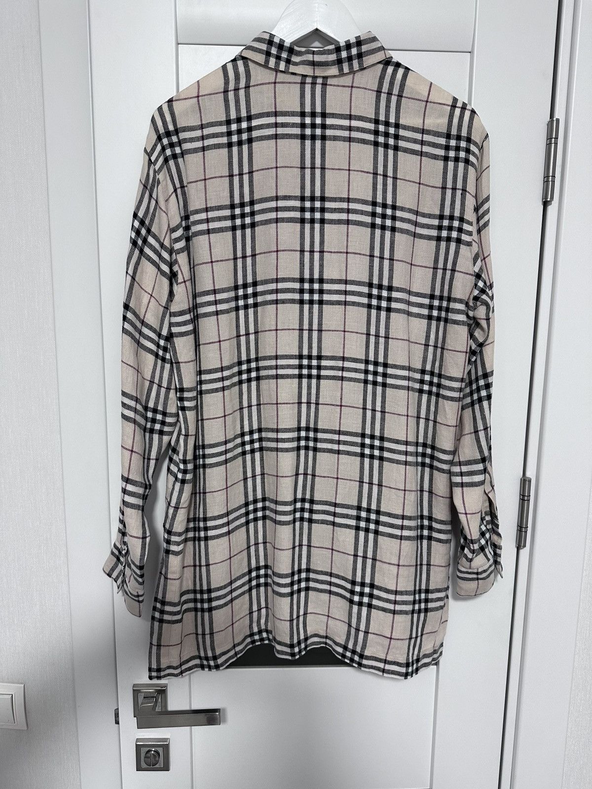 Burberry × Designer × Vintage VTG Burberry Shirt Women’s Linen Check Nova Size US8 GB 12 Size M / US 6-8 / IT 42-44 - 3 Thumbnail