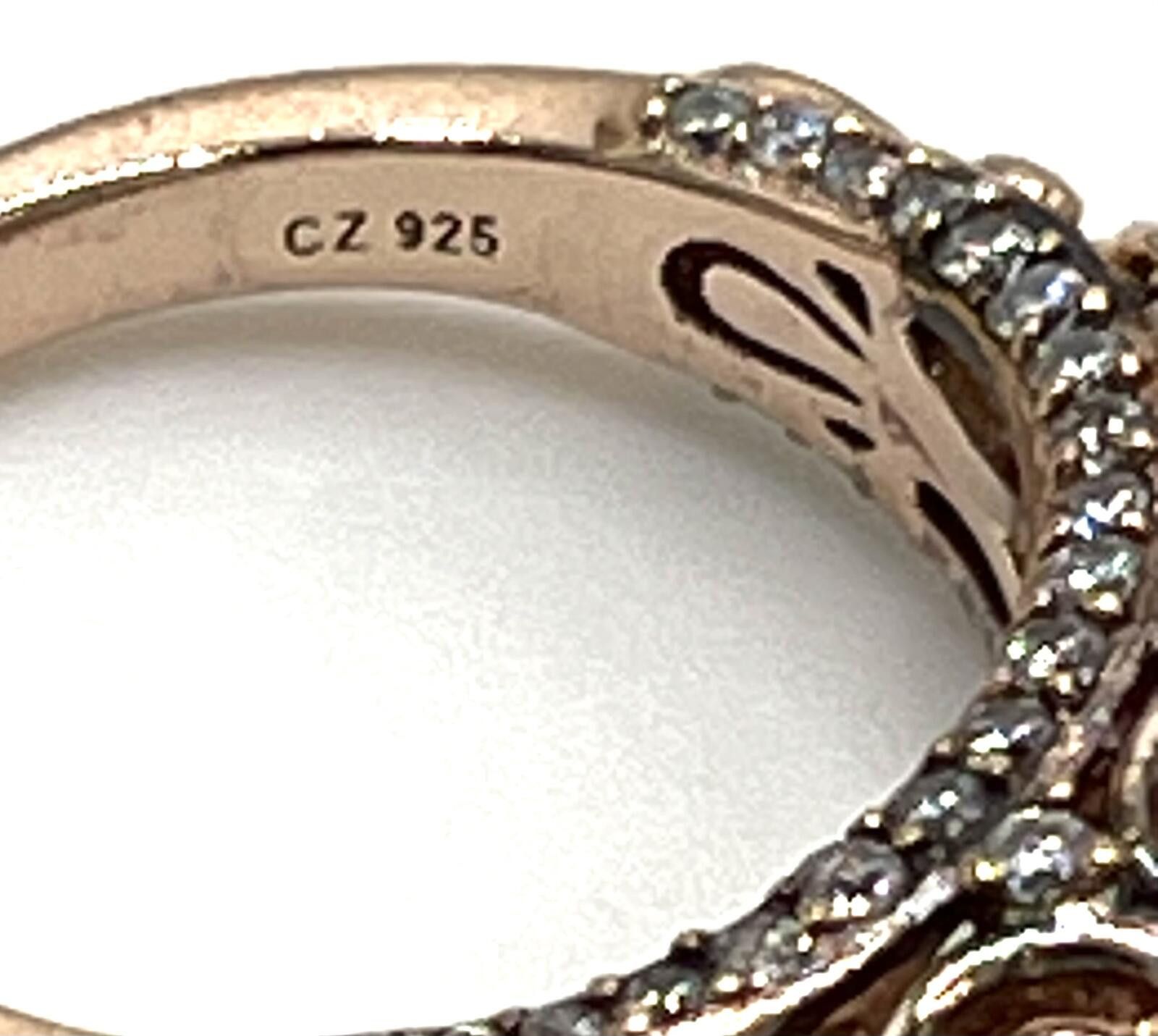 Other Rose Gold over Sterling Sulver PAJ CZ Ring Sz 7.75 Size ONE SIZE - 7 Thumbnail