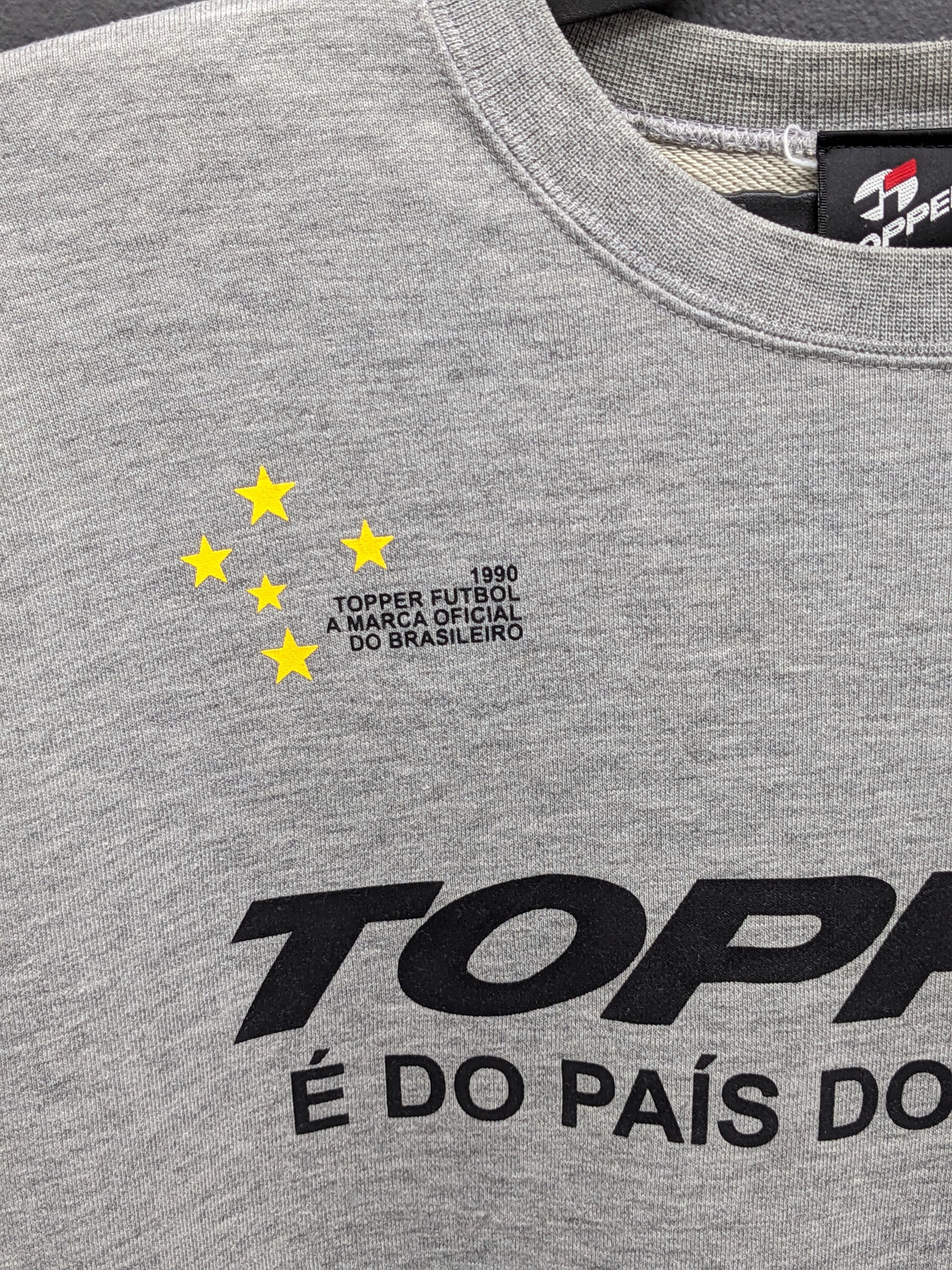 Vintage Vintage 1990 Topper Brasil Football País do Futebol Crewneck Size US XL / EU 56 / 4 - 4 Thumbnail
