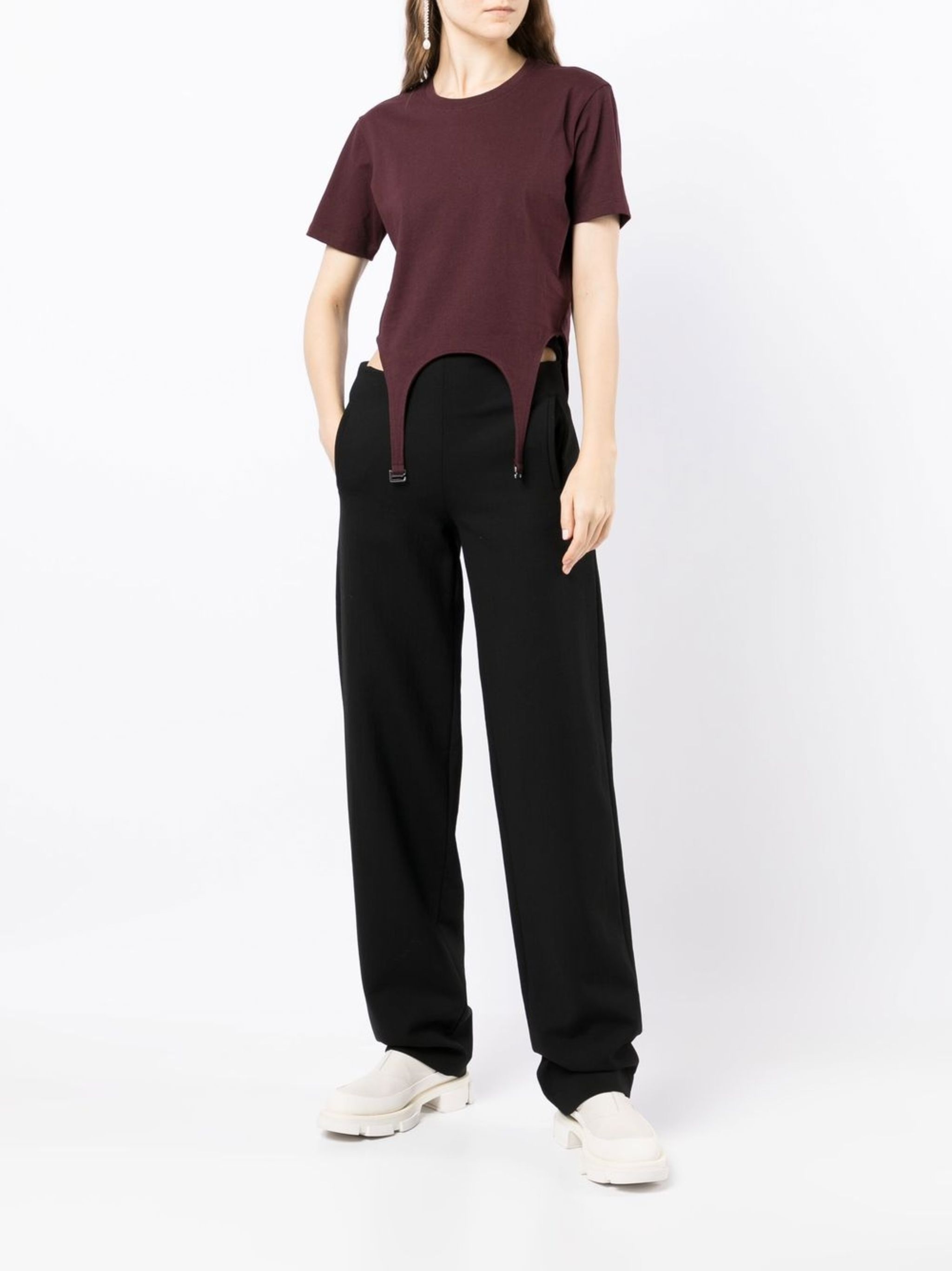 Dion Lee o1mle0524 Garter Cut-Out T-Shirt in Purple Size XS / US 0-2 / IT 36-38 - 2 Thumbnail