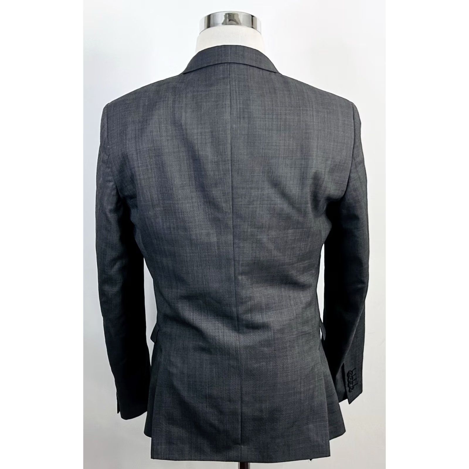 Egara Egara 40R Sport Coat Gray Wool Peak Lapel Two Button Vented Slim Fit Regular Men’s Jacket Coat Size US XS / EU 42 / 0 - 7 Thumbnail