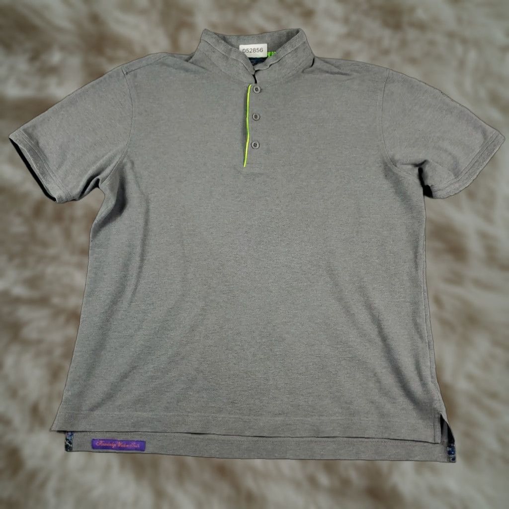 Robert Graham Robert Graham Polo Shirt Mens Large Gray Casual Short Sleeve Regular Fit Size US L / EU 52-54 / 3 - 1 Thumbnail