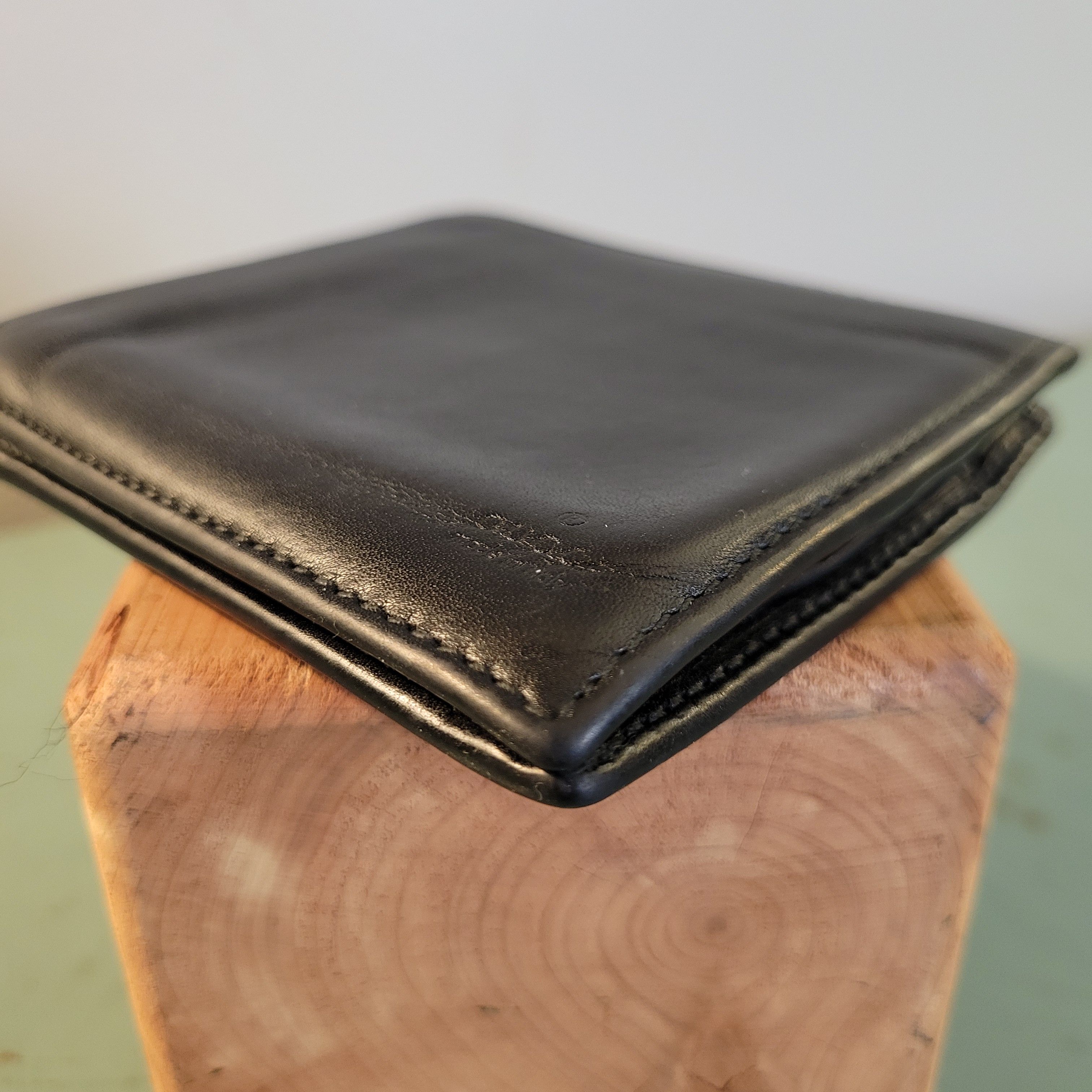 Gucci Bifold Black Leather Wallet Sherry Line Stripe and D-Ring Size ONE SIZE - 4 Thumbnail