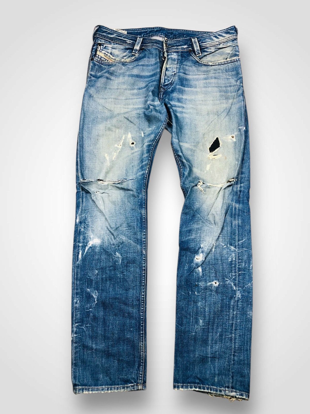 Diesel Diesel Industry Distress Jeans (36) Size US 33 - 1 Thumbnail