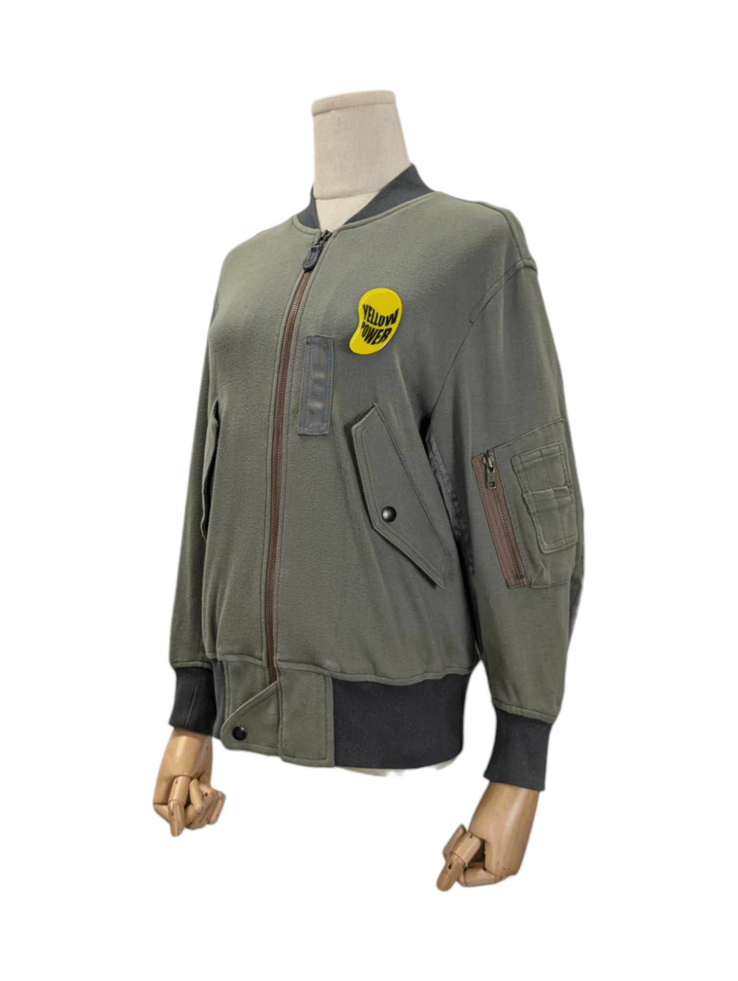Undercover Undercover Khaki Green Cotton Zip Up Jacket Size M / US 6-8 / IT 42-44 - 3 Thumbnail