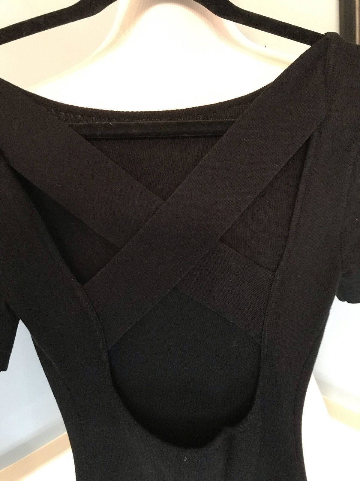 Other Unique Vintage Retro Black Pencil Dress w/ Cross Back Sz M Size M / US 6-8 / IT 42-44 - 3 Thumbnail