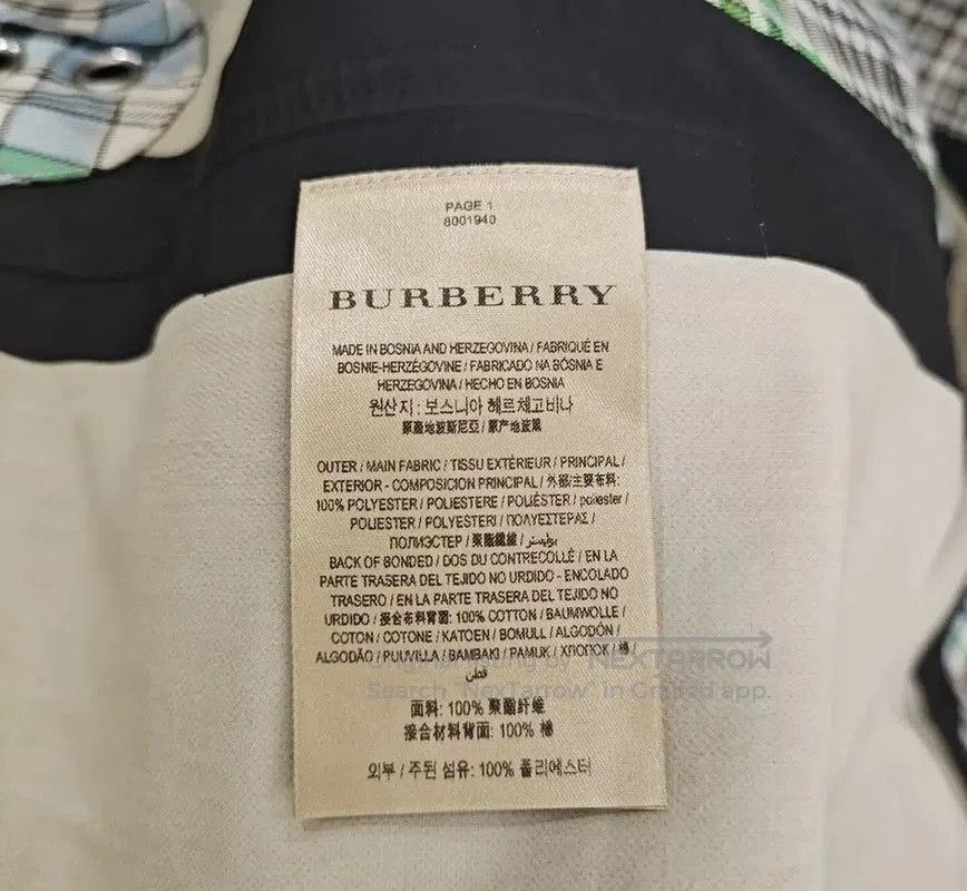 Burberry Burberry Long Green Check Coat for Women. Size L / US 10 / IT 46 - 8 Thumbnail