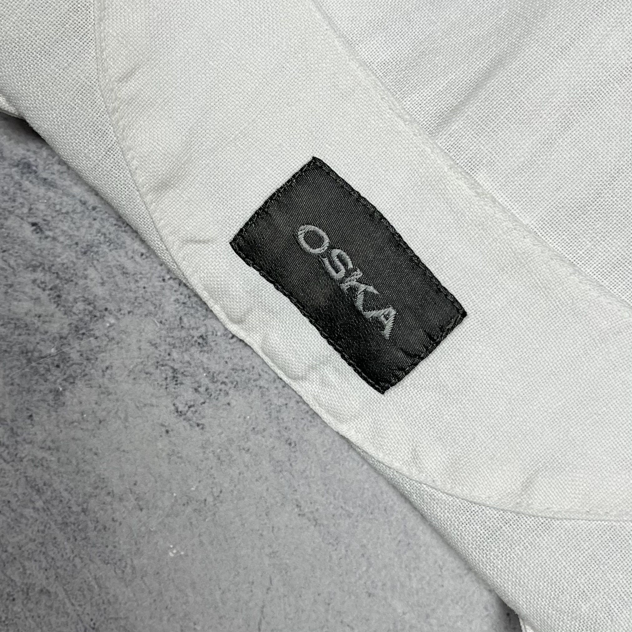 OSKA Ladies OSKA Avant-Garde Linen Sleeveless Cropped Top Gilet Size L / US 10 / IT 46 - 18 Thumbnail